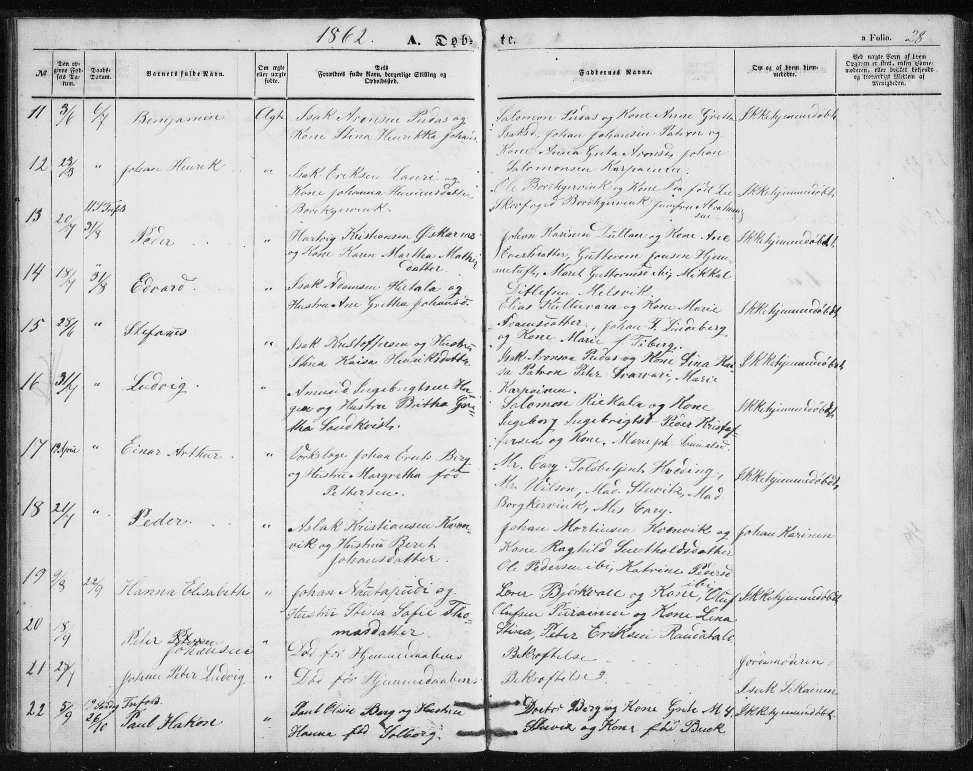 Alta sokneprestkontor, SATØ/S-1338/H/Hb/L0002.klokk: Parish register (copy) no. 2, 1856-1880, p. 28