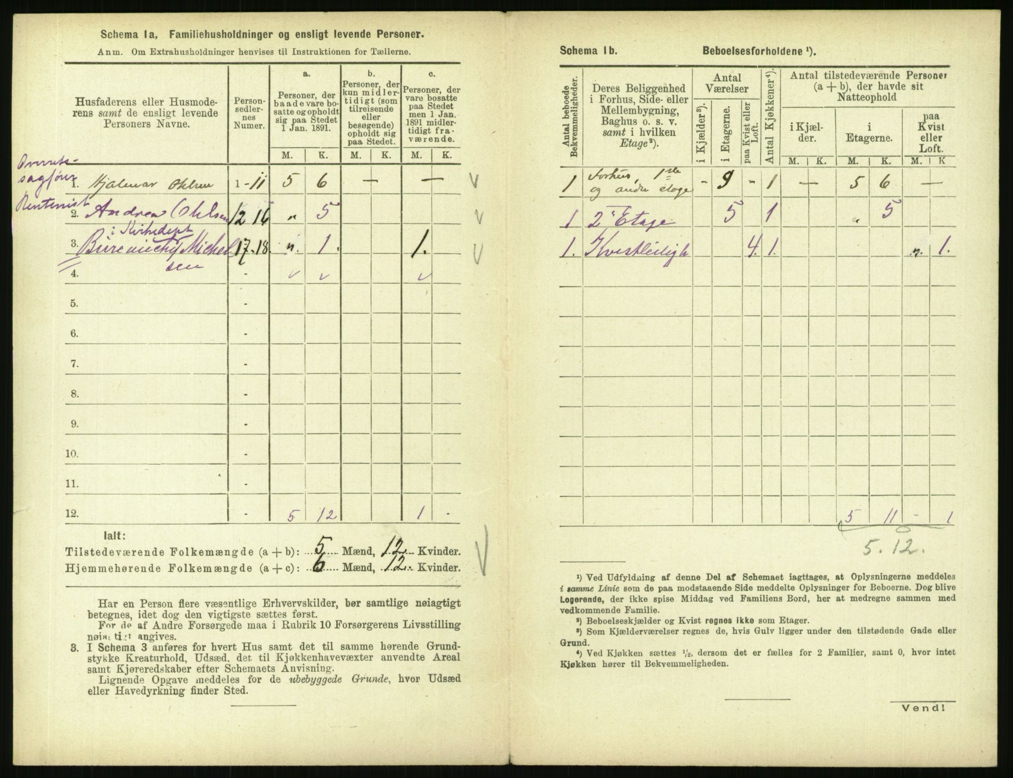 RA, 1891 census for 0301 Kristiania, 1891, p. 41888