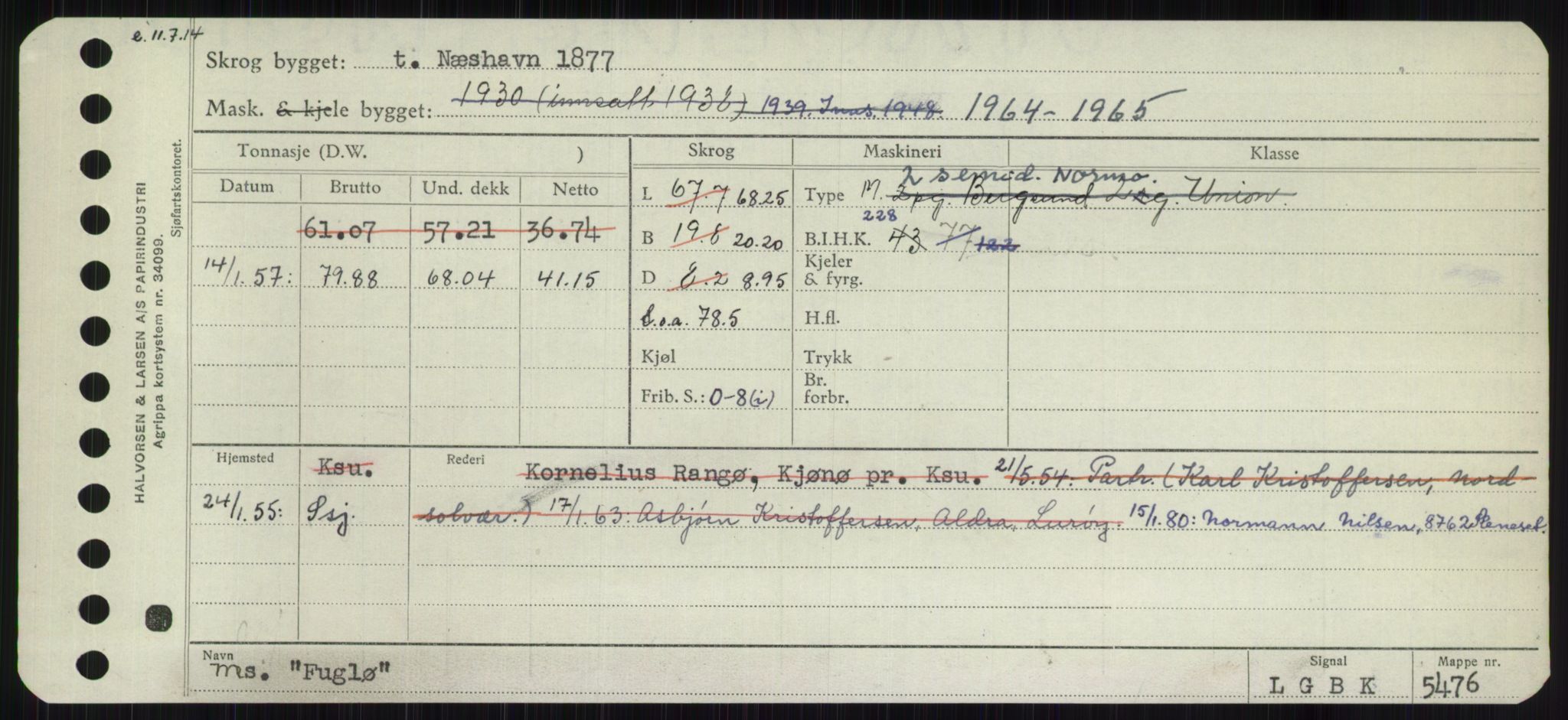 Sjøfartsdirektoratet med forløpere, Skipsmålingen, RA/S-1627/H/Ha/L0002/0001: Fartøy, Eik-Hill / Fartøy, Eik-F, p. 895