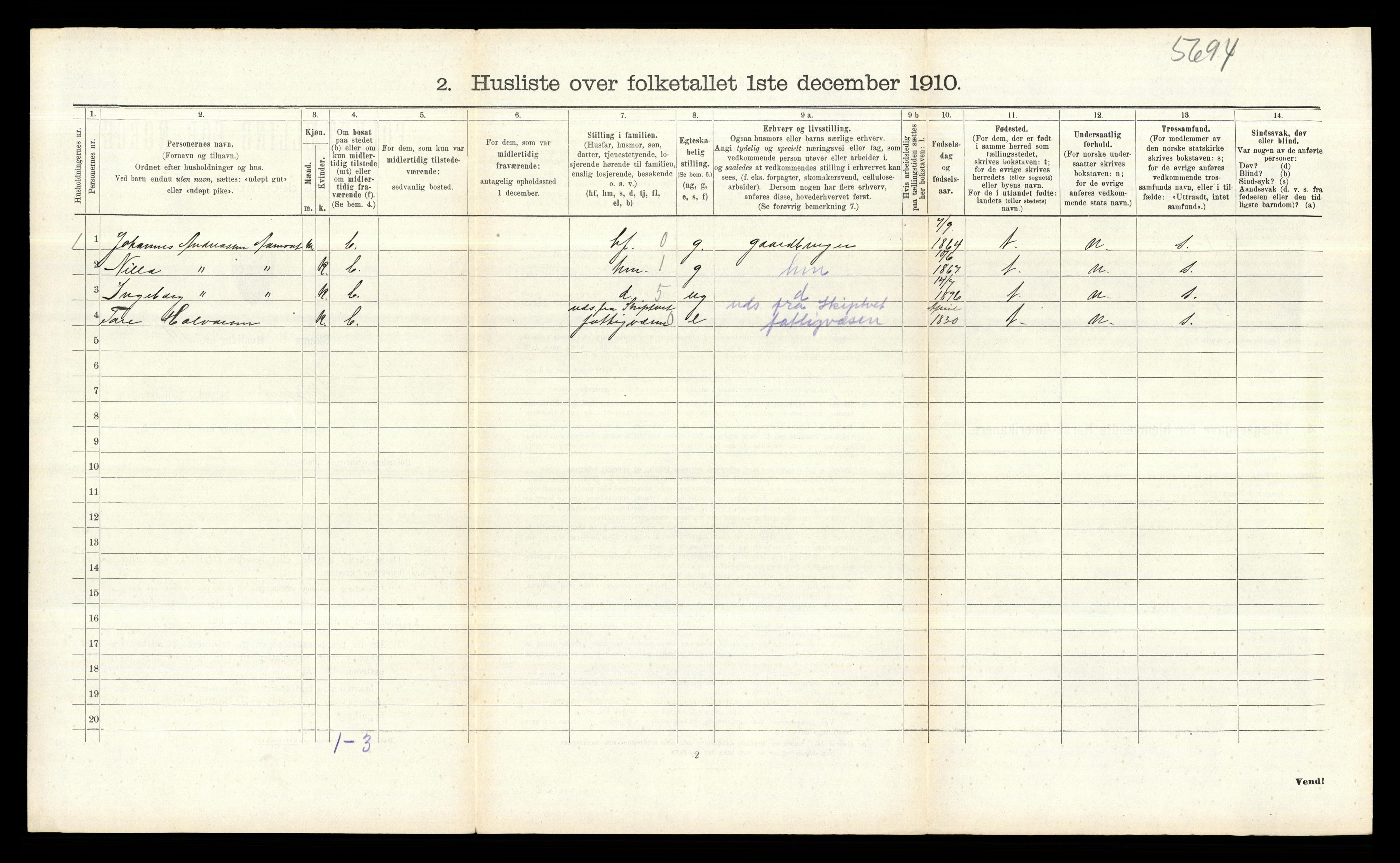 RA, 1910 census for Skiptvet, 1910, p. 768