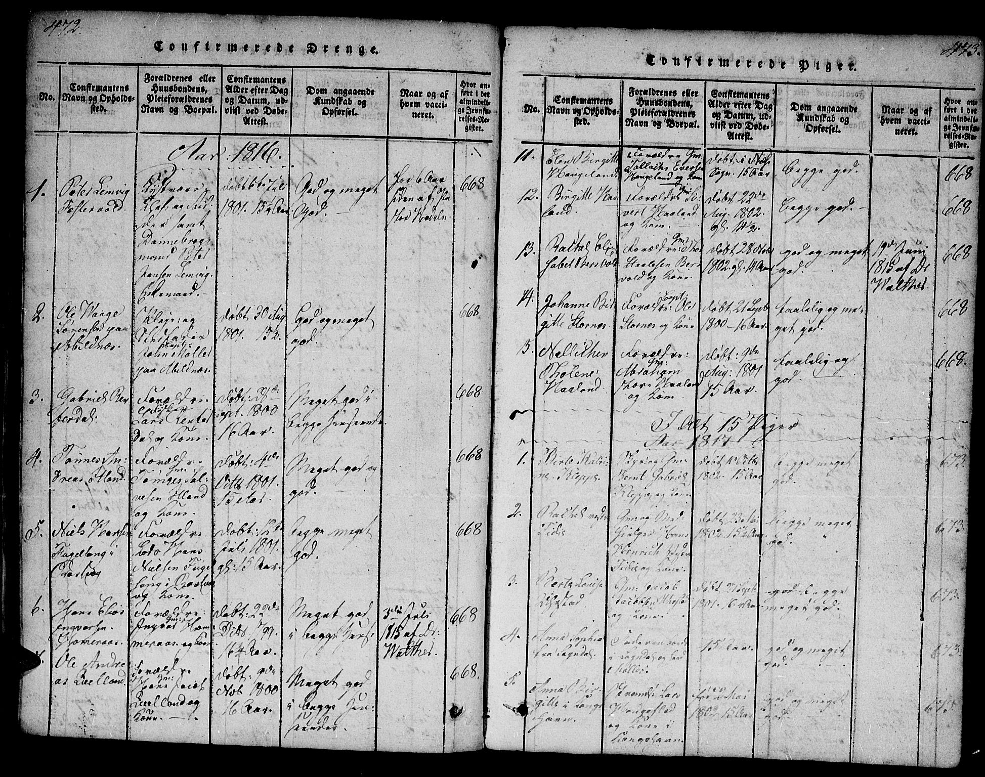 Flekkefjord sokneprestkontor, AV/SAK-1111-0012/F/Fa/Fab/L0003: Parish register (official) no. A 3, 1815-1830, p. 472-473