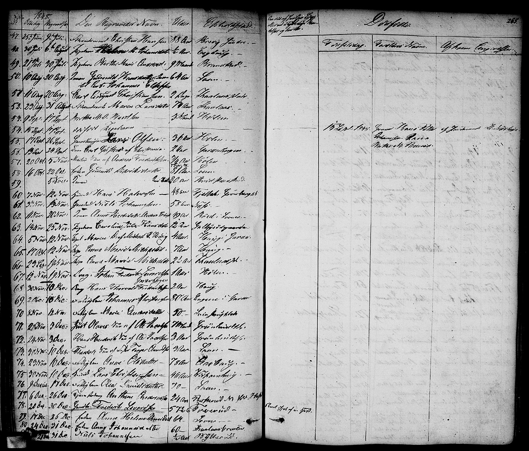 Vestby prestekontor Kirkebøker, AV/SAO-A-10893/F/Fa/L0006: Parish register (official) no. I 6, 1827-1849, p. 265