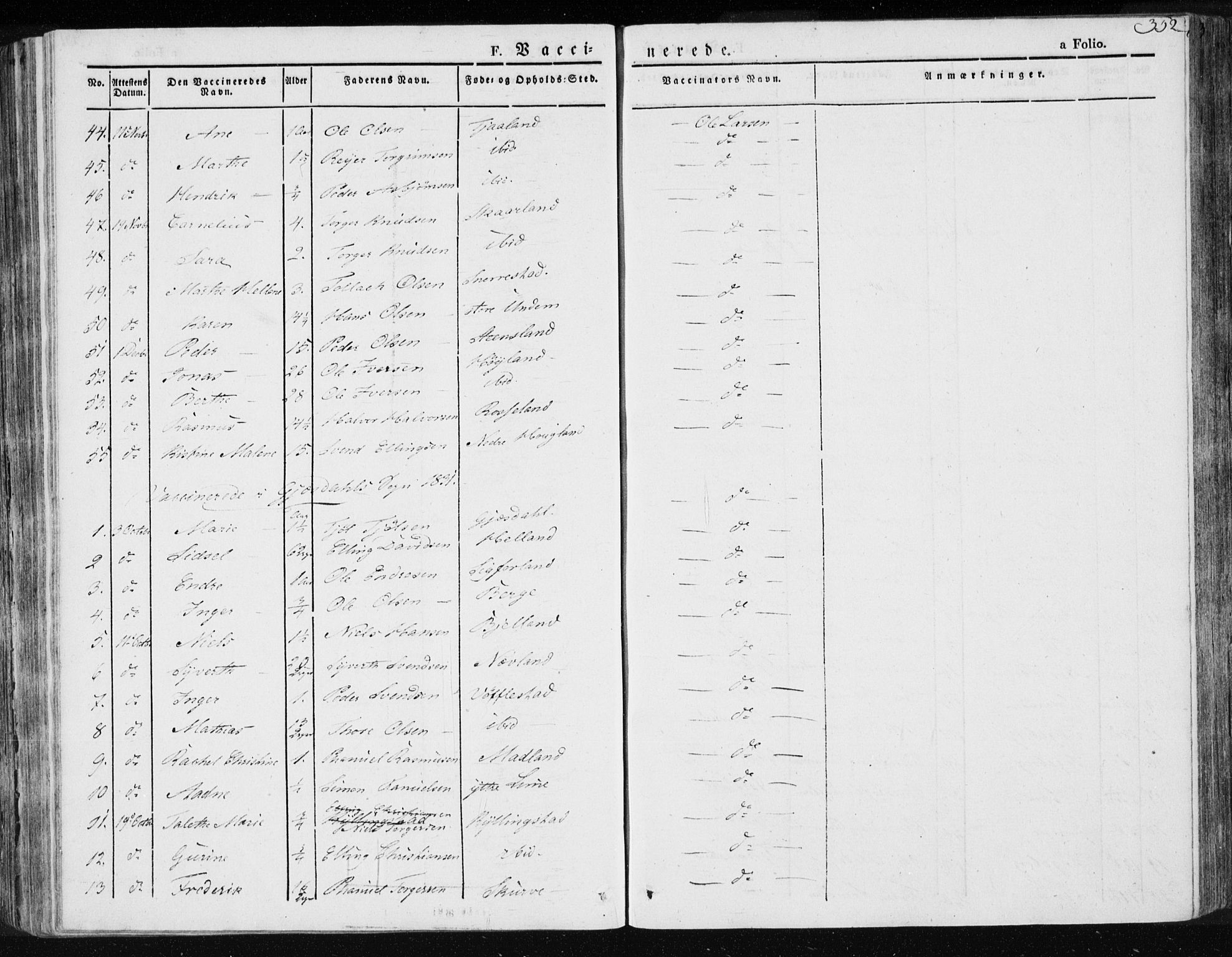 Lye sokneprestkontor, AV/SAST-A-101794/001/30BA/L0004: Parish register (official) no. A 4, 1826-1841, p. 352