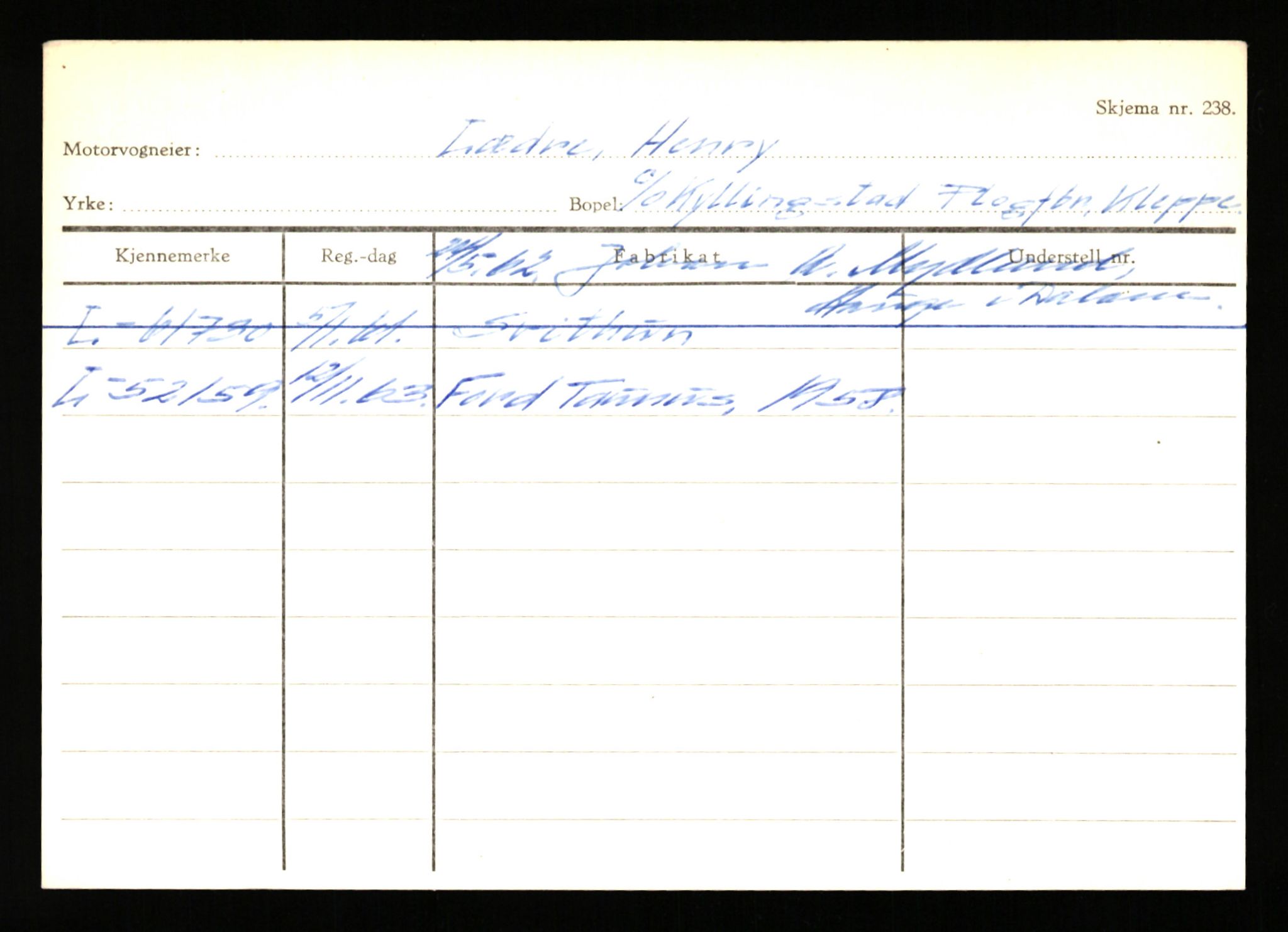 Stavanger trafikkstasjon, AV/SAST-A-101942/0/H/L0024: Lyberg - Melgård, 1930-1971, p. 289