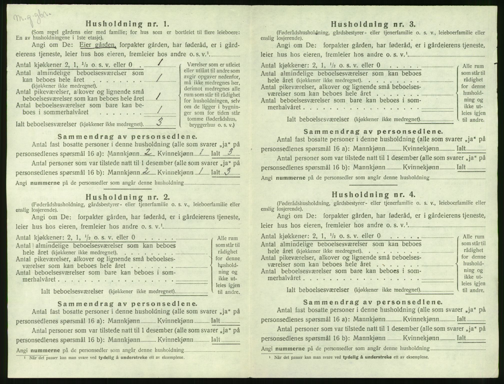 SAT, 1920 census for Grytten, 1920, p. 559