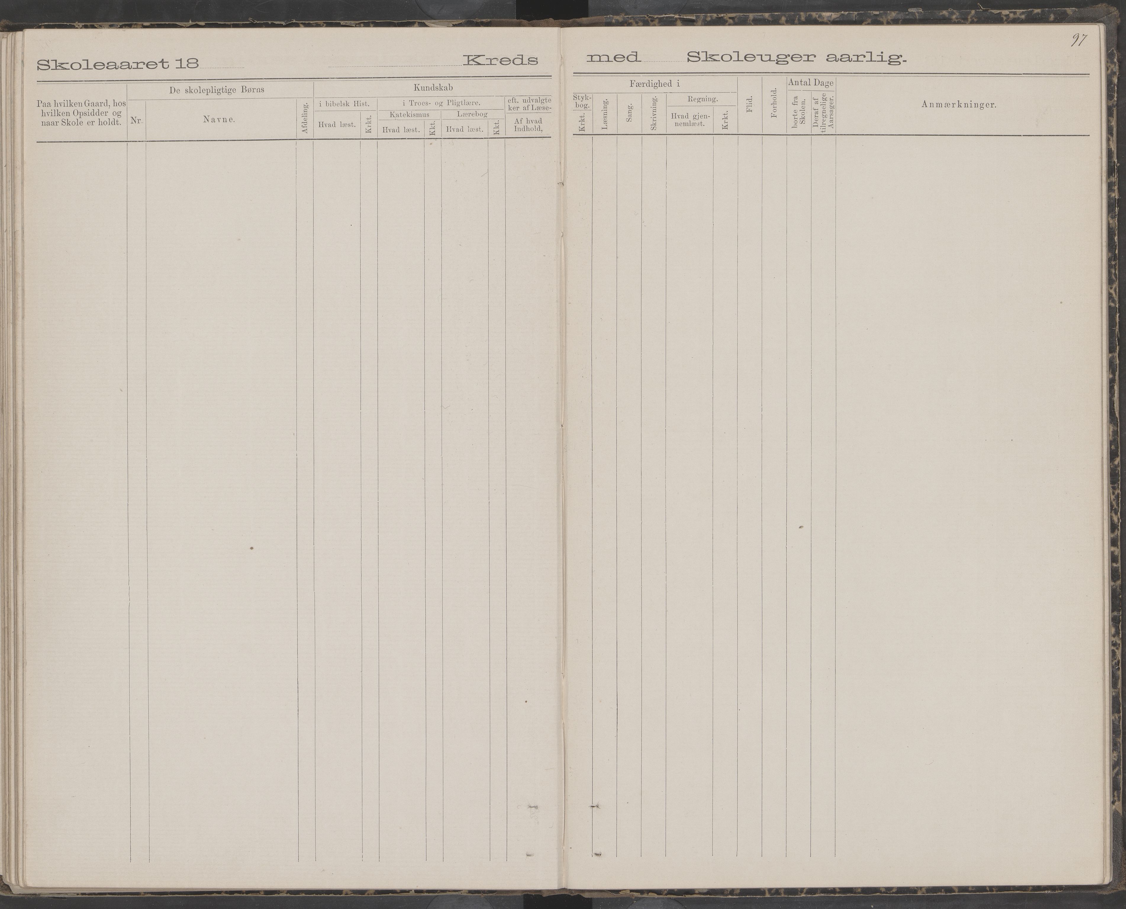 Dønna kommune. Snekkevik skolekrets, AIN/K-18270.510.07/442/L0002: Skoleprotokoll, 1888-1893