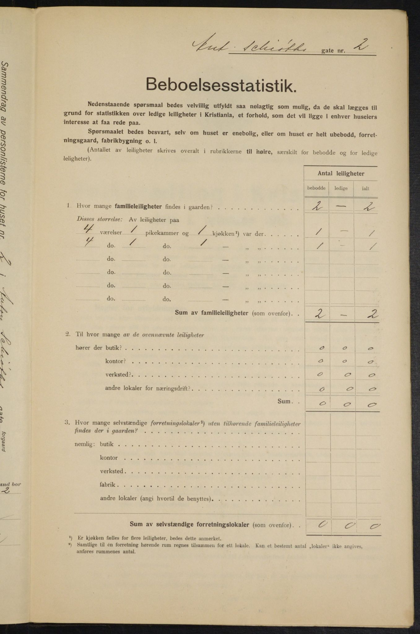 OBA, Municipal Census 1915 for Kristiania, 1915, p. 1291