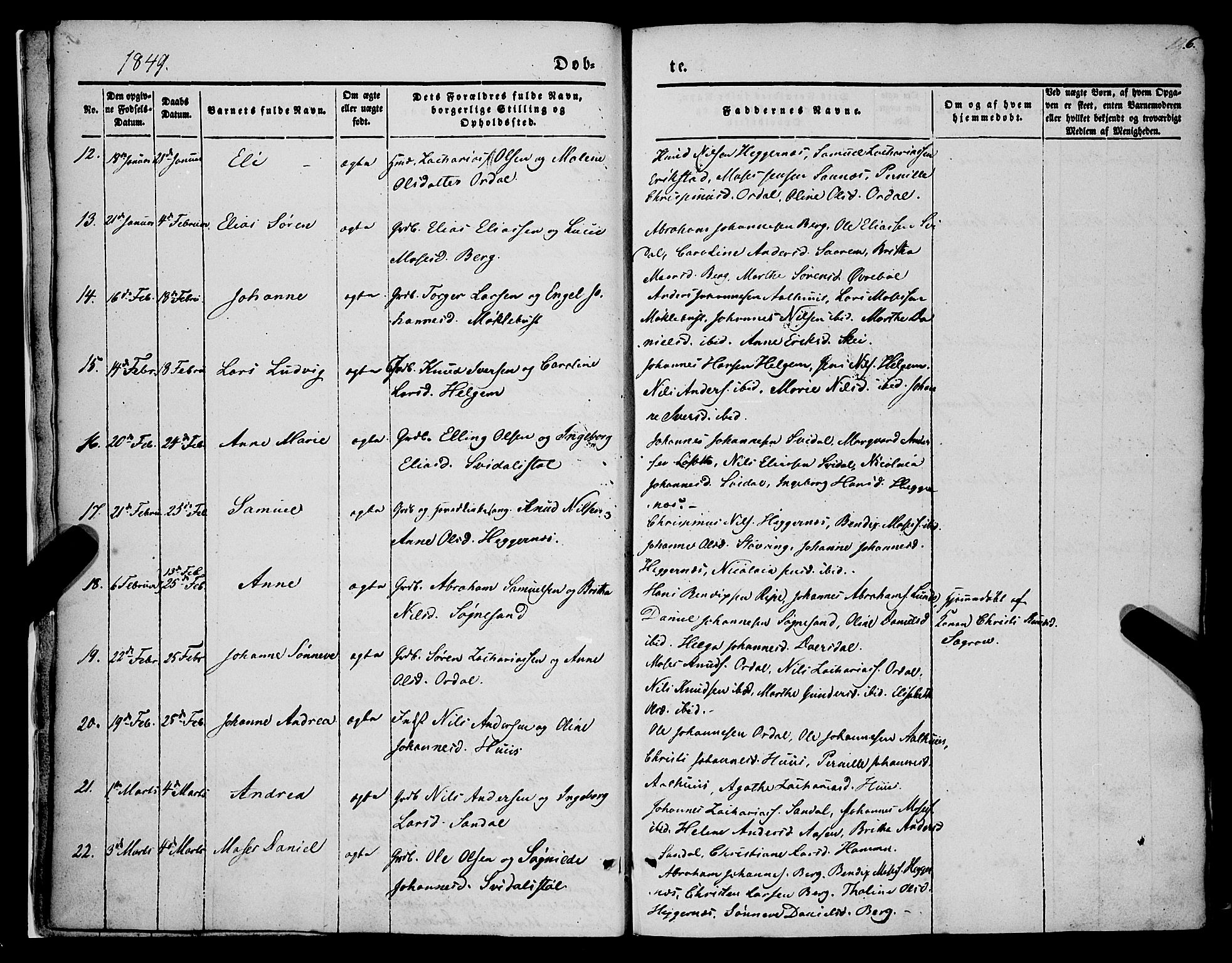 Jølster sokneprestembete, SAB/A-80701/H/Haa/Haaa/L0010: Parish register (official) no. A 10, 1847-1865, p. 6