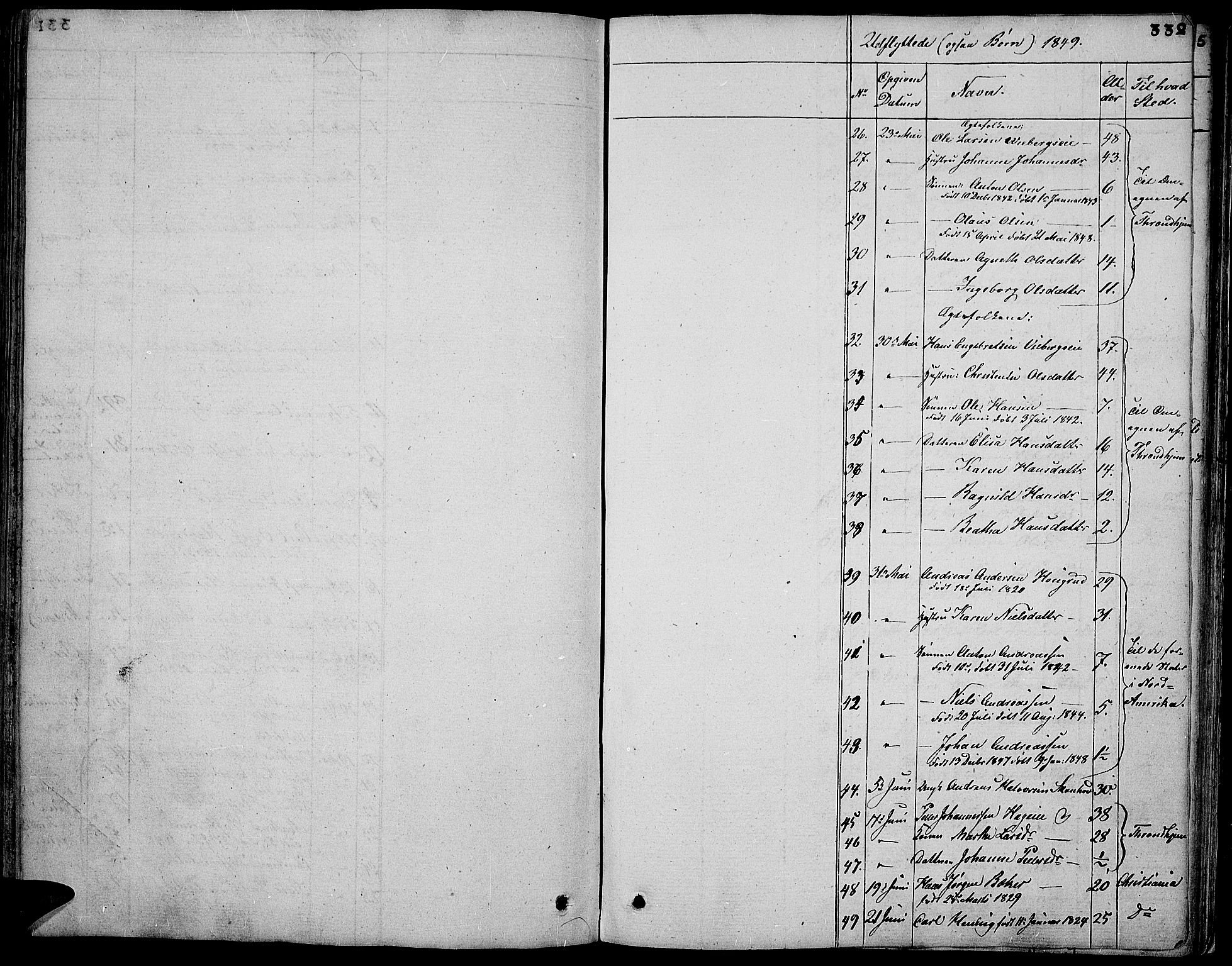 Vardal prestekontor, SAH/PREST-100/H/Ha/Hab/L0004: Parish register (copy) no. 4, 1831-1853, p. 332