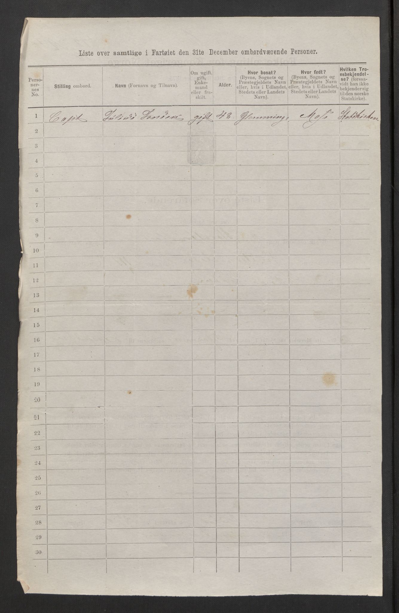 RA, 1875 census, lists of crew on ships: Ships in domestic ports, 1875, p. 31