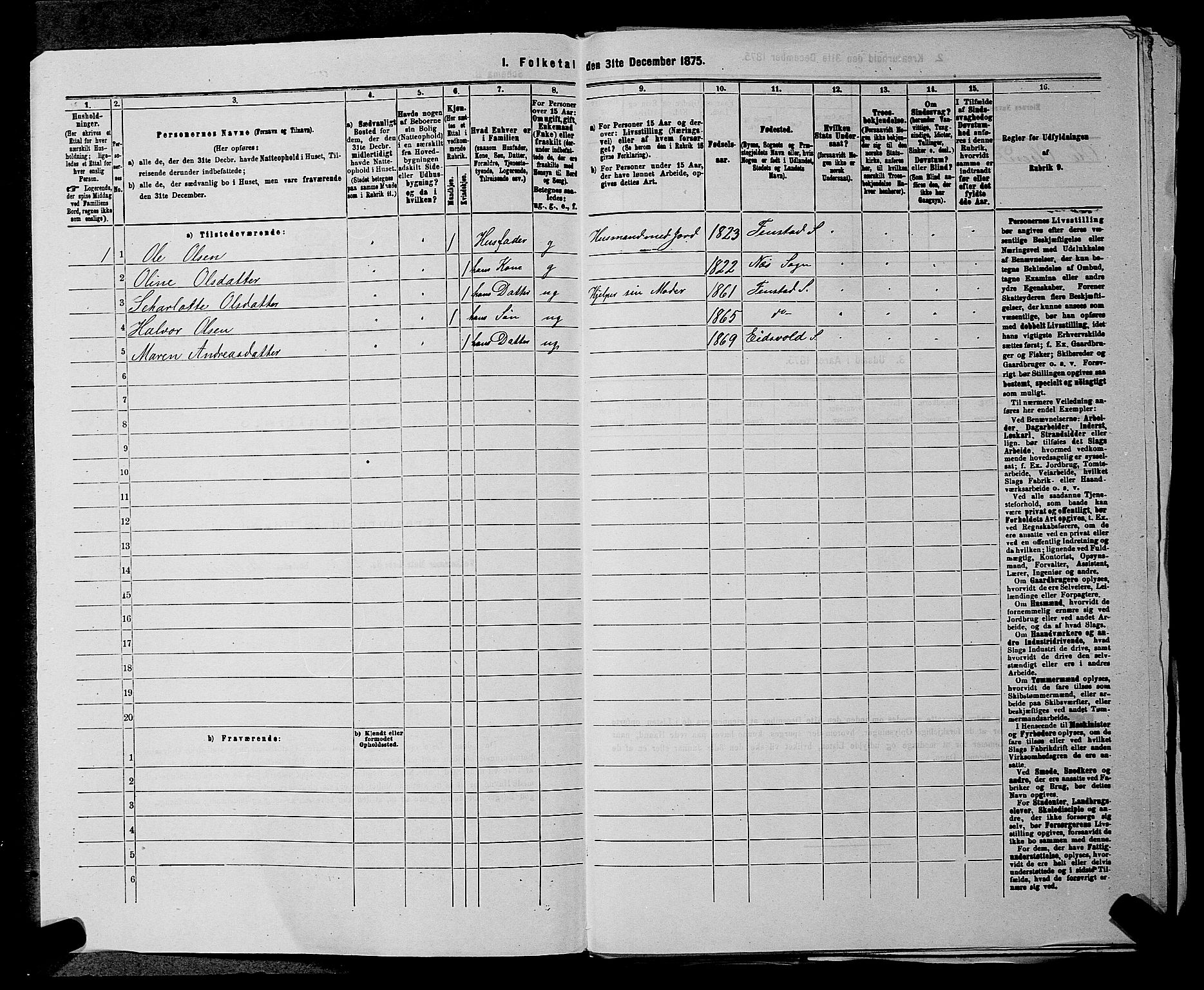 RA, 1875 census for 0236P Nes, 1875, p. 182