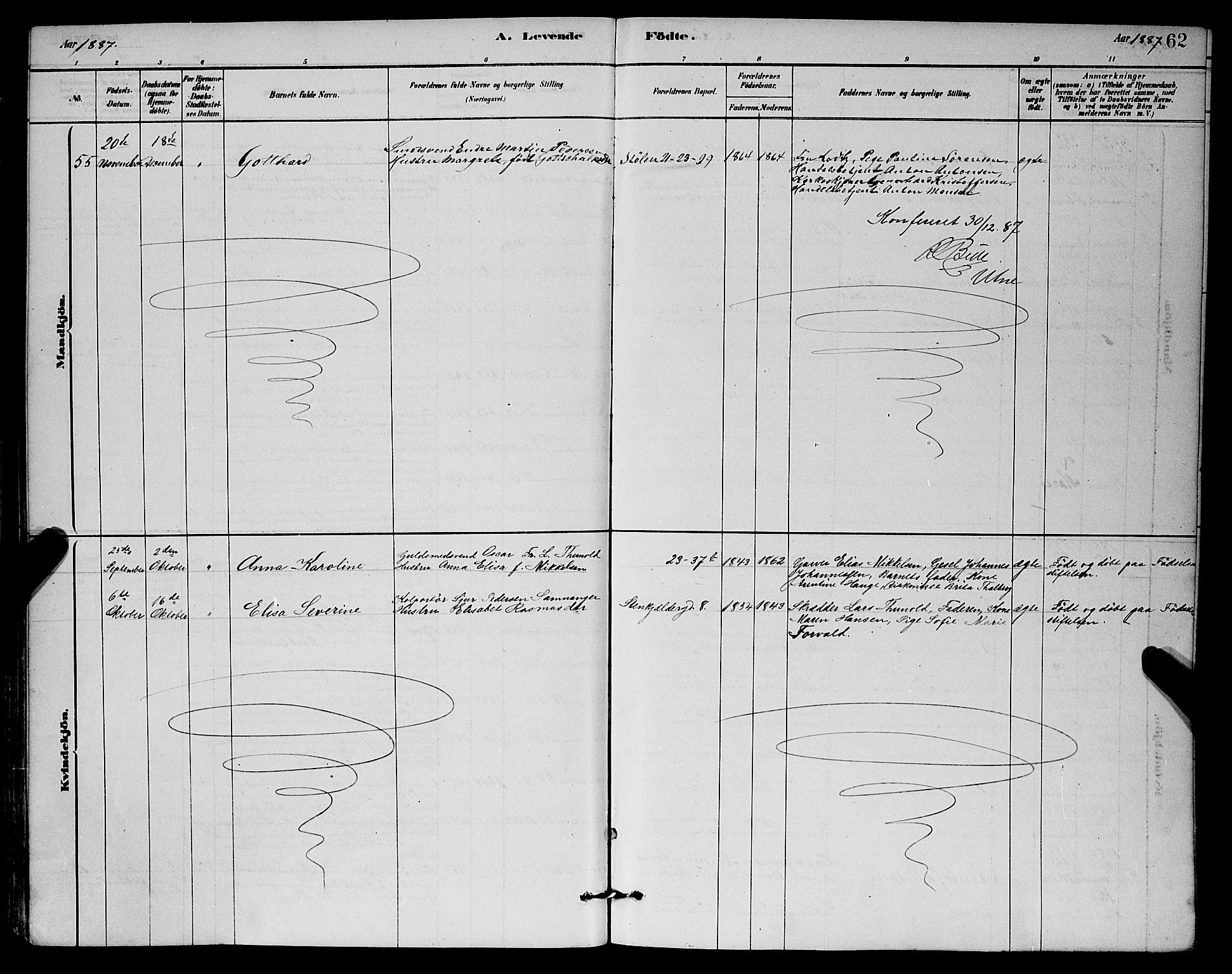 Mariakirken Sokneprestembete, AV/SAB-A-76901/H/Hab/L0004: Parish register (copy) no. A 4, 1878-1892, p. 62