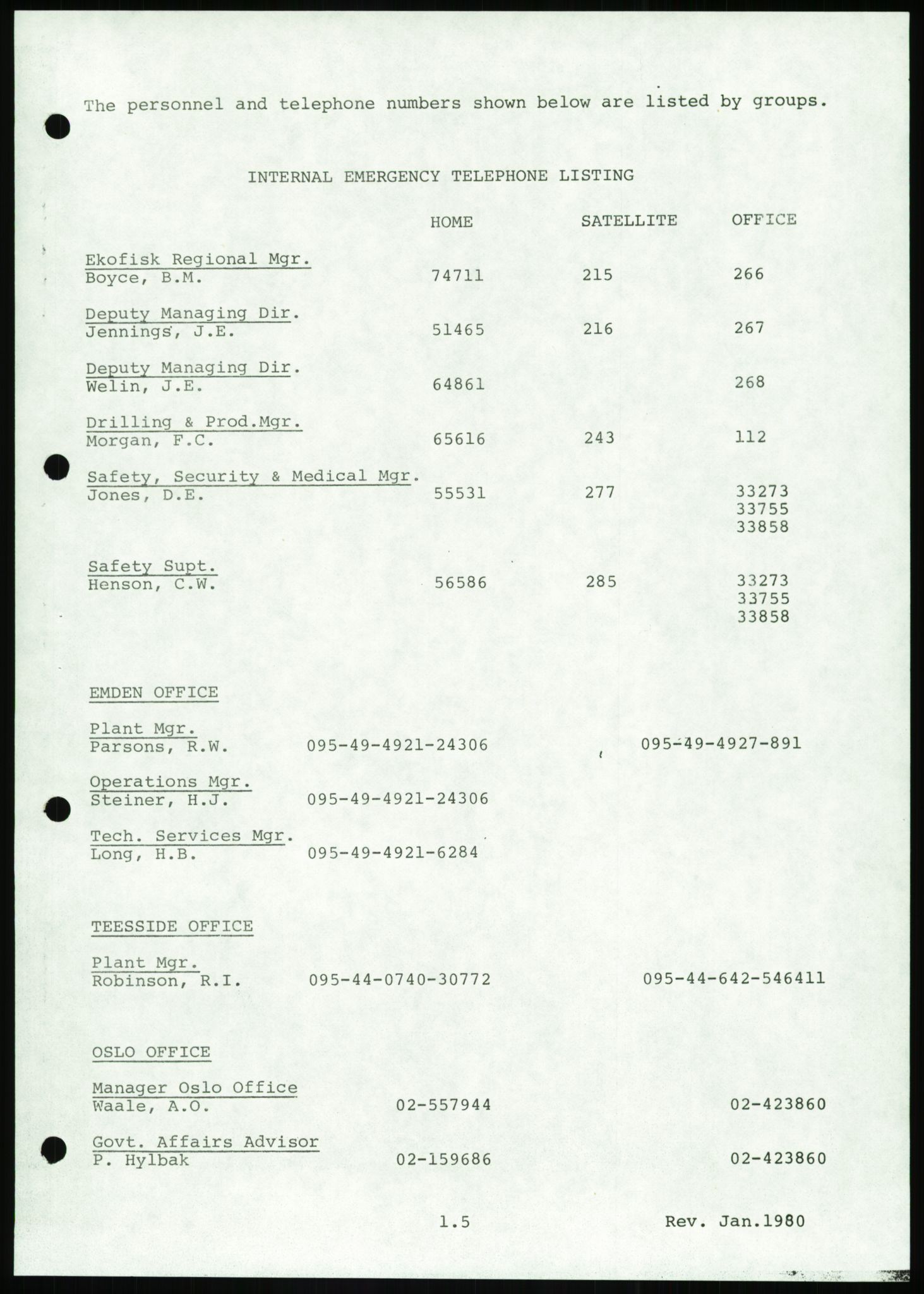 Justisdepartementet, Granskningskommisjonen ved Alexander Kielland-ulykken 27.3.1980, AV/RA-S-1165/D/L0016: O Beredskapsplaner (Doku.liste + O1-O3 av 3), 1980-1981, p. 14