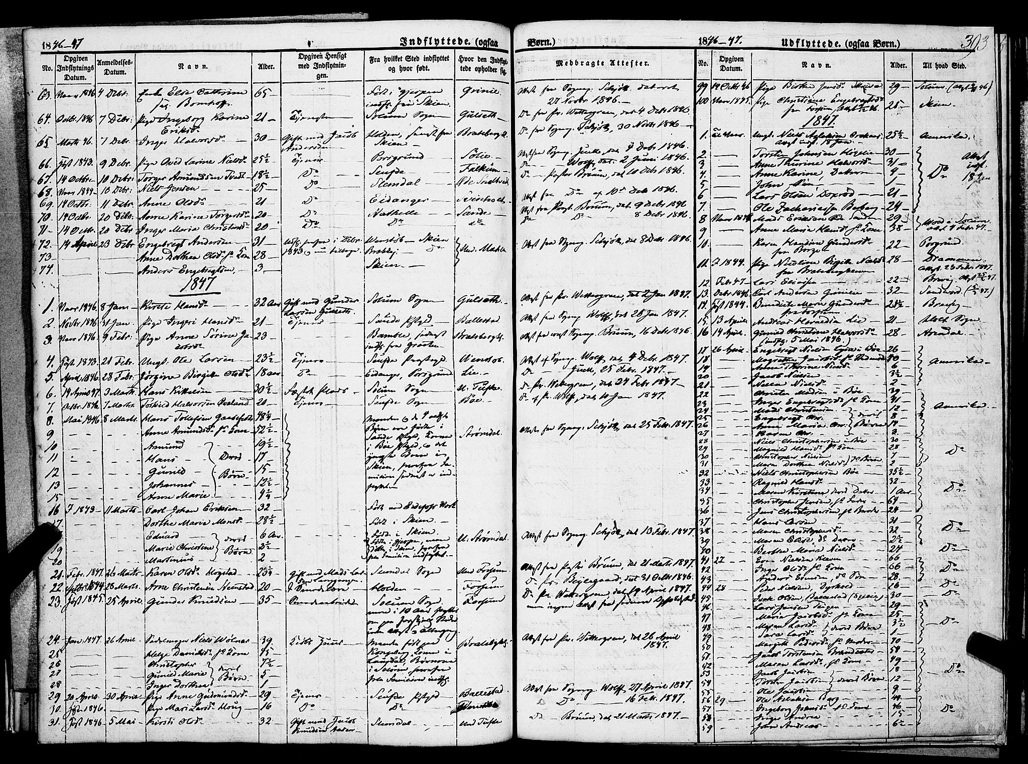 Gjerpen kirkebøker, SAKO/A-265/F/Fa/L0007b: Parish register (official) no. I 7B, 1834-1857, p. 393