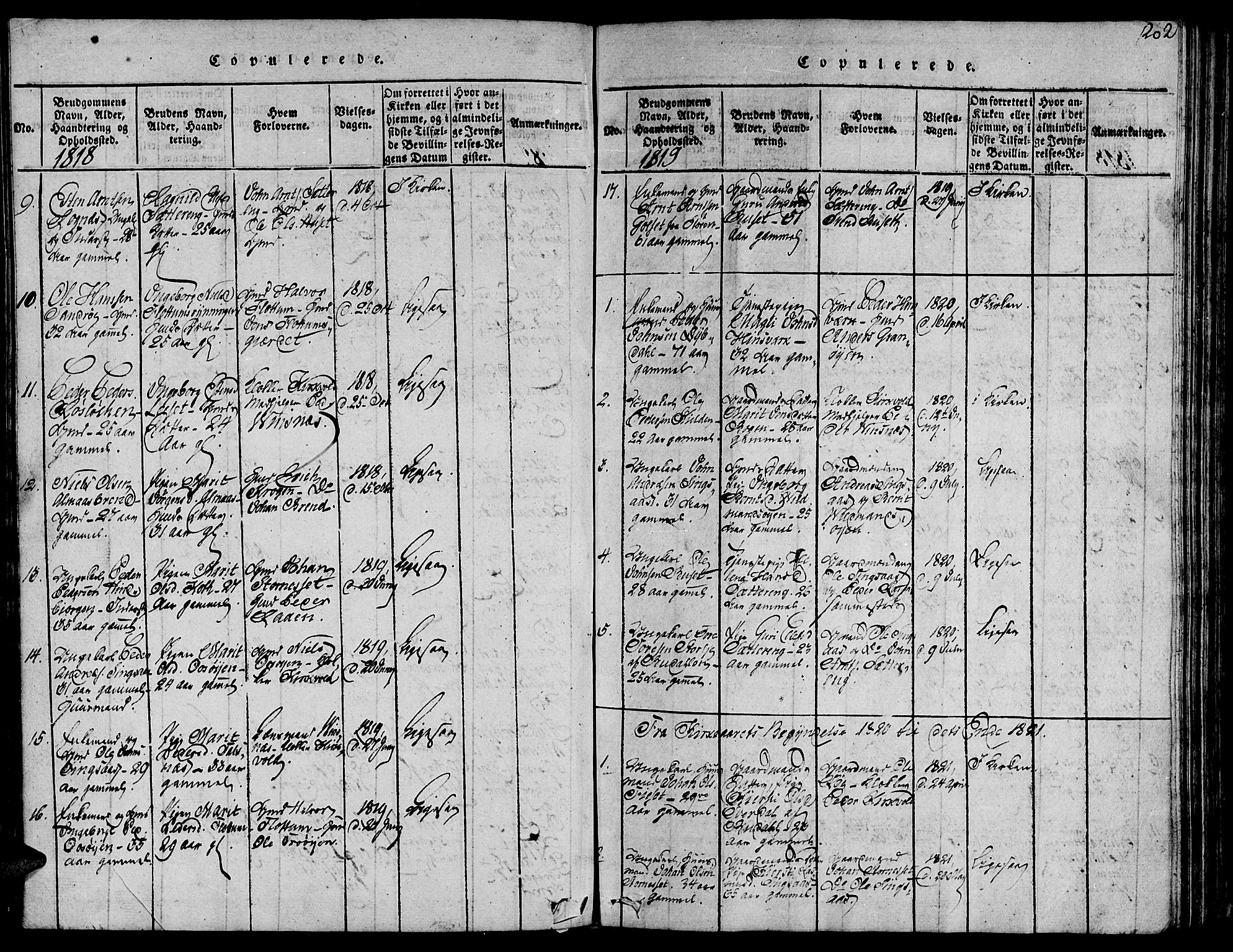 Ministerialprotokoller, klokkerbøker og fødselsregistre - Sør-Trøndelag, SAT/A-1456/685/L0955: Parish register (official) no. 685A03 /2, 1817-1829, p. 202