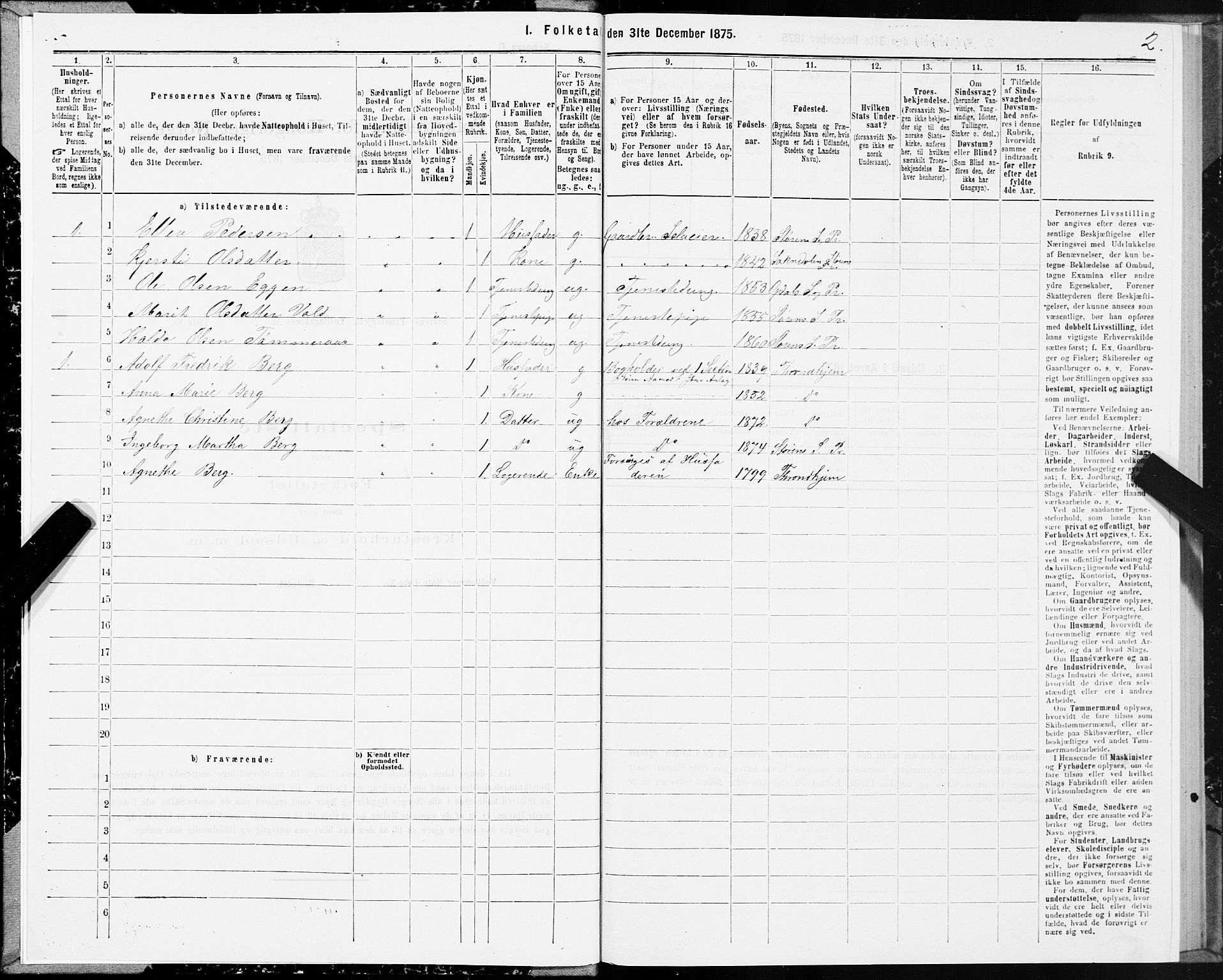 SAT, 1875 census for 1648P Støren, 1875, p. 1002