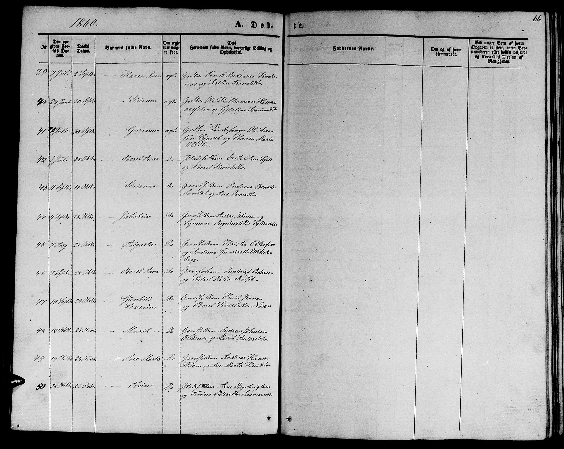 Ministerialprotokoller, klokkerbøker og fødselsregistre - Møre og Romsdal, AV/SAT-A-1454/565/L0753: Parish register (copy) no. 565C02, 1845-1870, p. 66