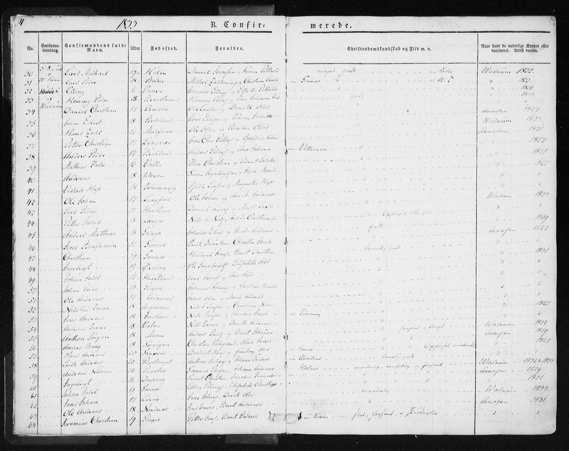 Ministerialprotokoller, klokkerbøker og fødselsregistre - Nordland, AV/SAT-A-1459/830/L0447: Parish register (official) no. 830A11, 1831-1854, p. 4