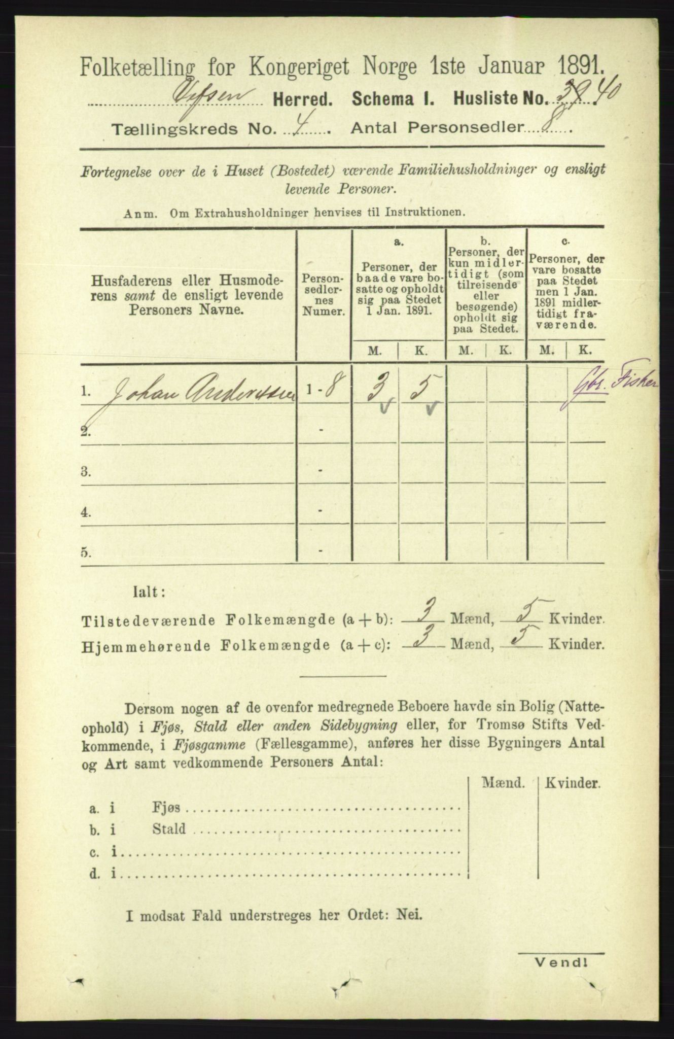 RA, 1891 census for 1824 Vefsn, 1891, p. 1602