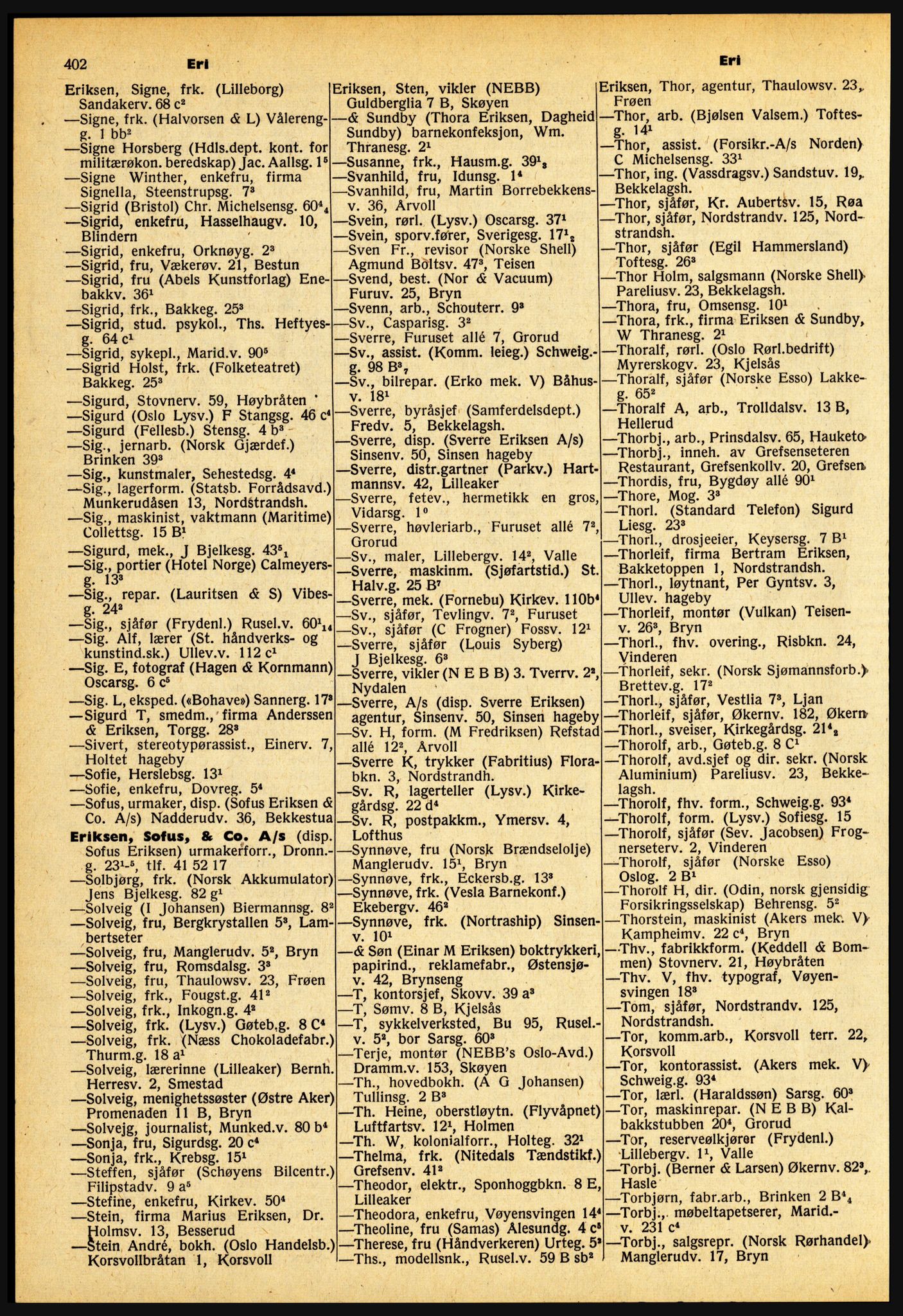 Kristiania/Oslo adressebok, PUBL/-, 1957-1958, p. 402