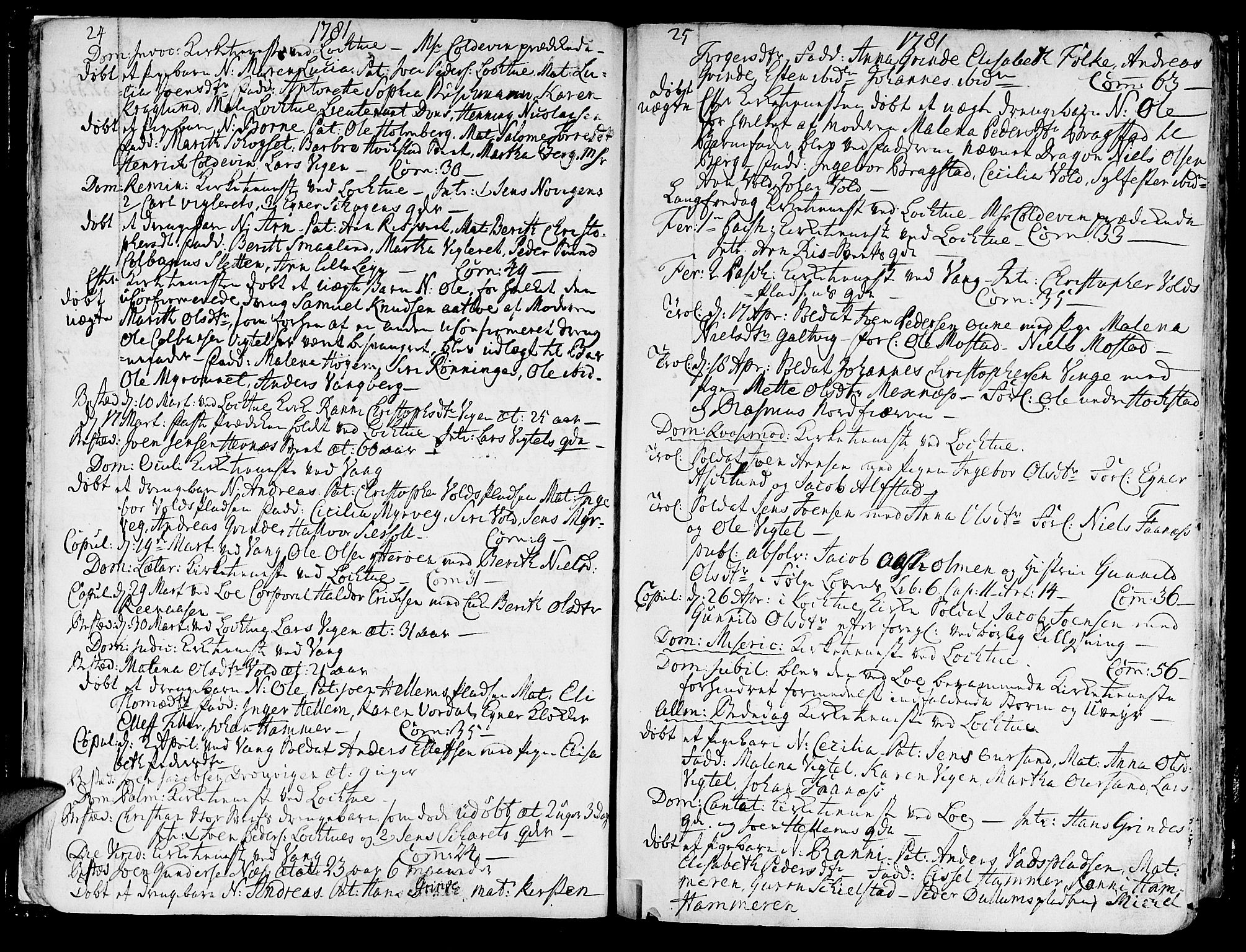 Ministerialprotokoller, klokkerbøker og fødselsregistre - Nord-Trøndelag, AV/SAT-A-1458/713/L0110: Parish register (official) no. 713A02, 1778-1811, p. 24-25
