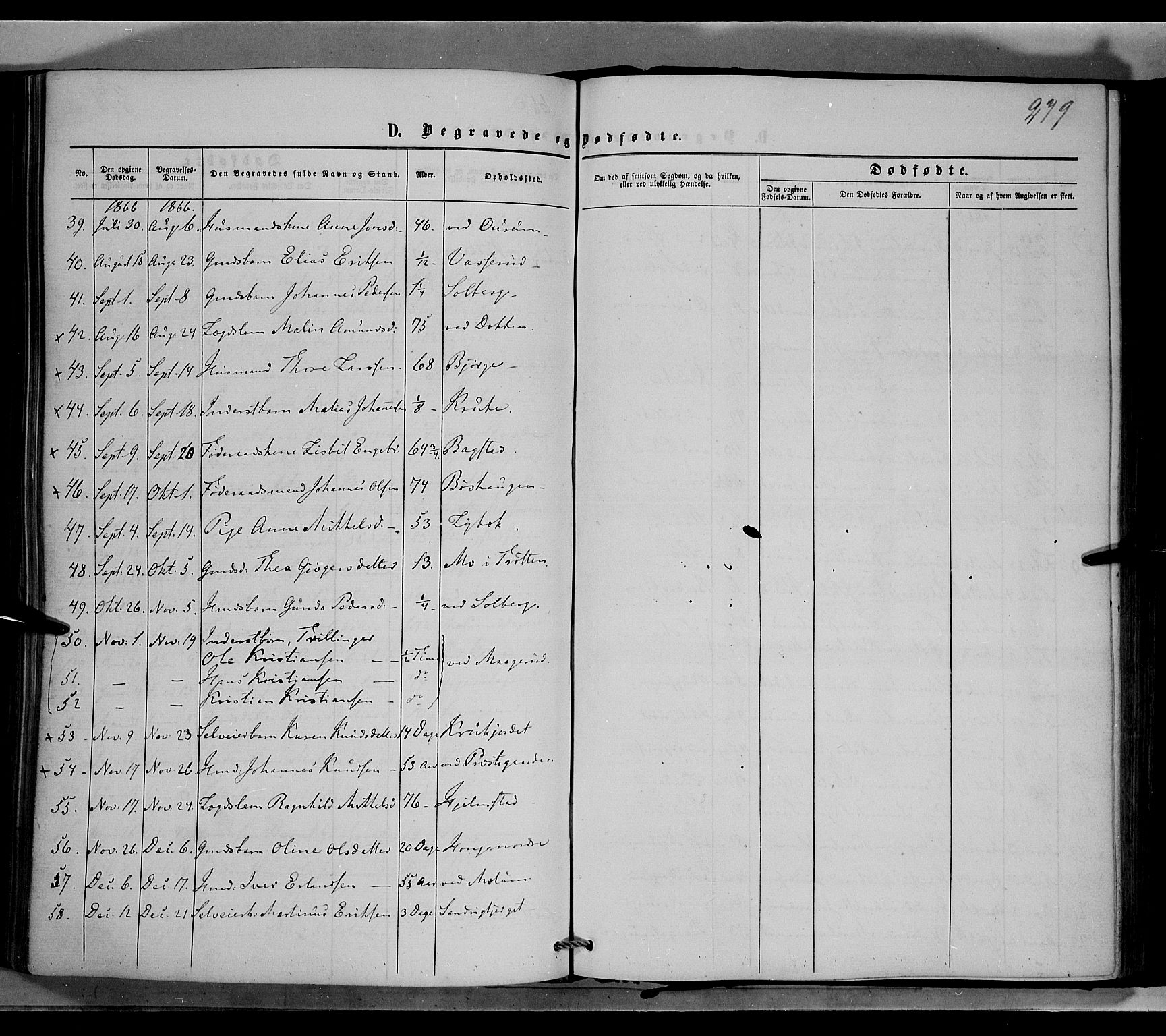 Øyer prestekontor, SAH/PREST-084/H/Ha/Haa/L0006: Parish register (official) no. 6, 1858-1874, p. 279