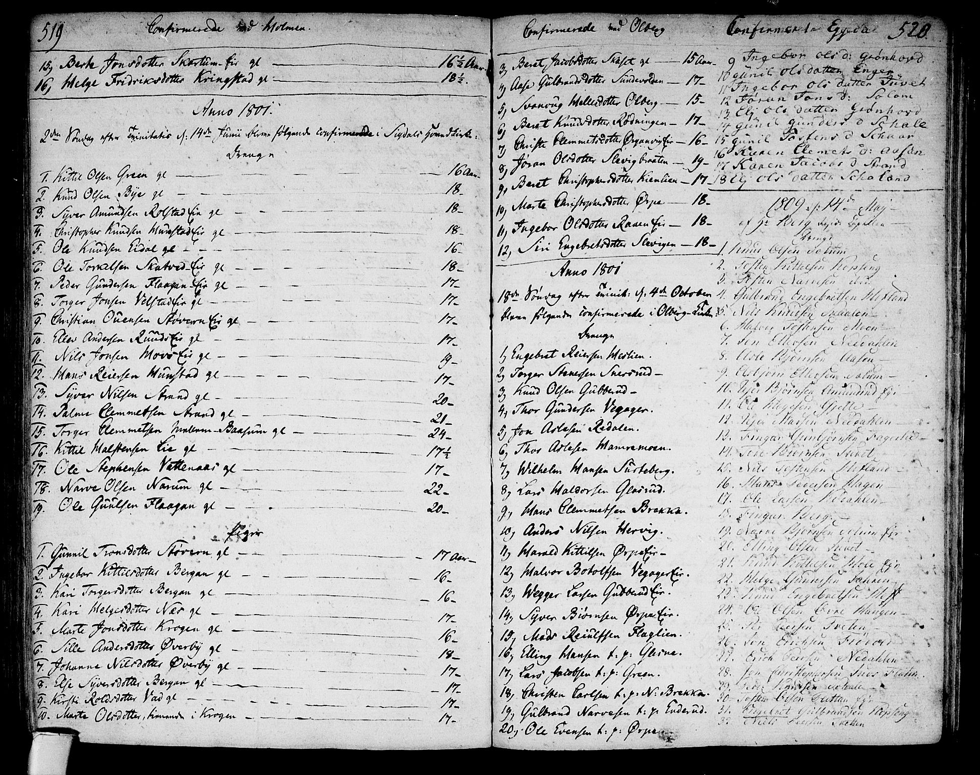 Sigdal kirkebøker, SAKO/A-245/F/Fa/L0003: Parish register (official) no. I 3, 1793-1811, p. 519-520