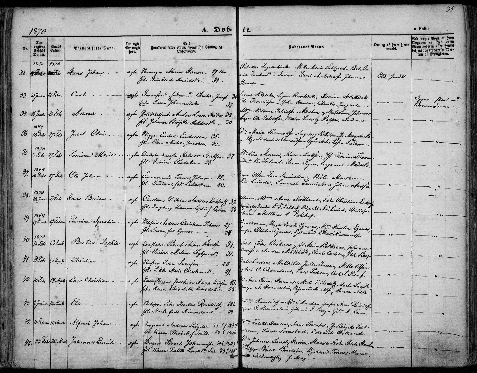 Domkirken sokneprestkontor, AV/SAST-A-101812/001/30/30BA/L0022: Parish register (official) no. A 21, 1868-1877, p. 35