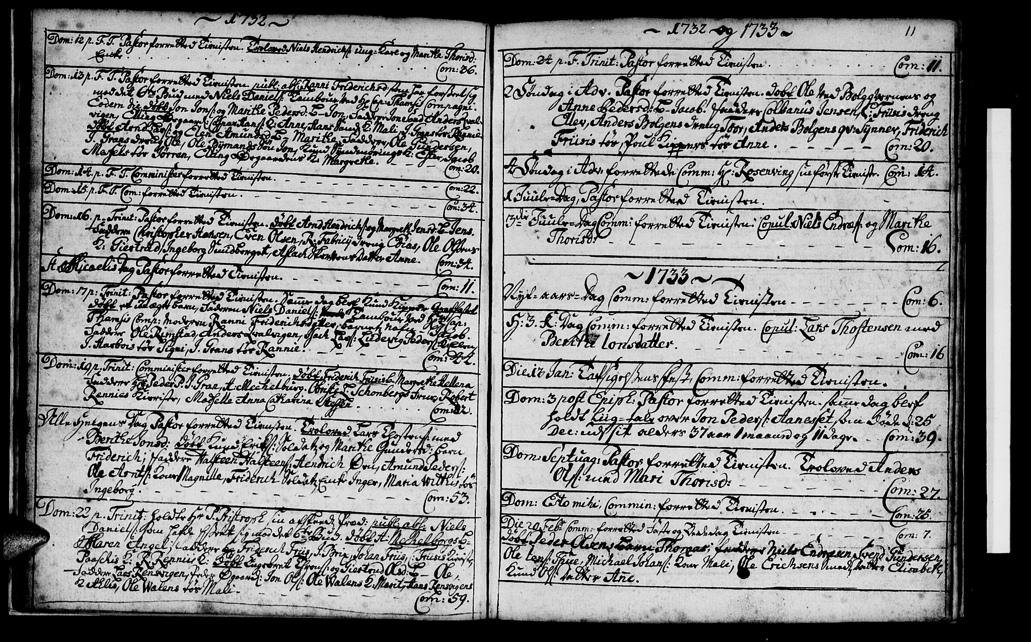 Ministerialprotokoller, klokkerbøker og fødselsregistre - Møre og Romsdal, SAT/A-1454/572/L0838: Parish register (official) no. 572A01, 1731-1737, p. 10-11