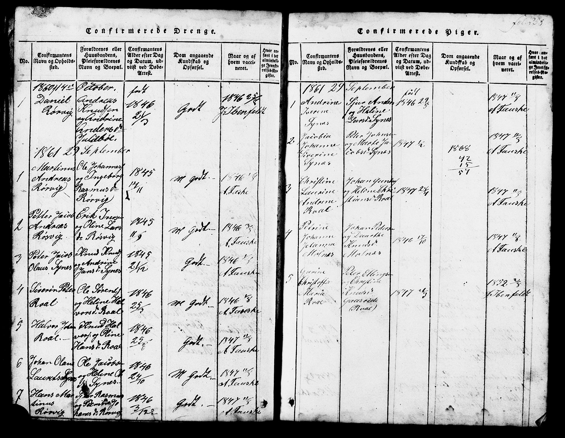 Ministerialprotokoller, klokkerbøker og fødselsregistre - Møre og Romsdal, SAT/A-1454/537/L0520: Parish register (copy) no. 537C01, 1819-1868, p. 258