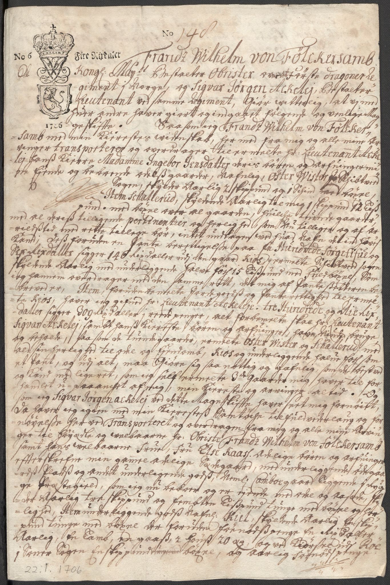 Riksarkivets diplomsamling, AV/RA-EA-5965/F12/L0006: Pk. 7 (III), 1589-1716, p. 32