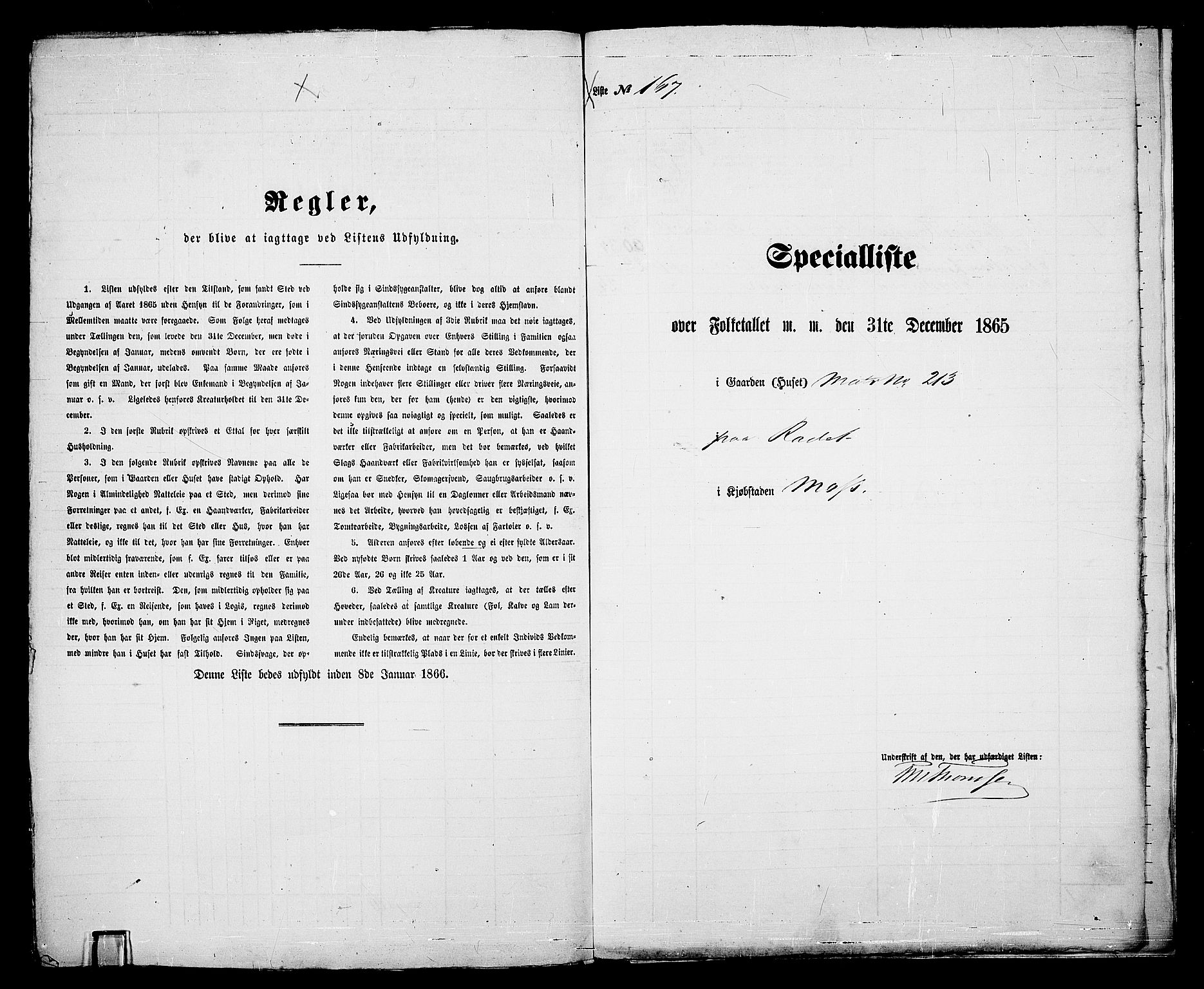 RA, 1865 census for Moss/Moss, 1865, p. 346