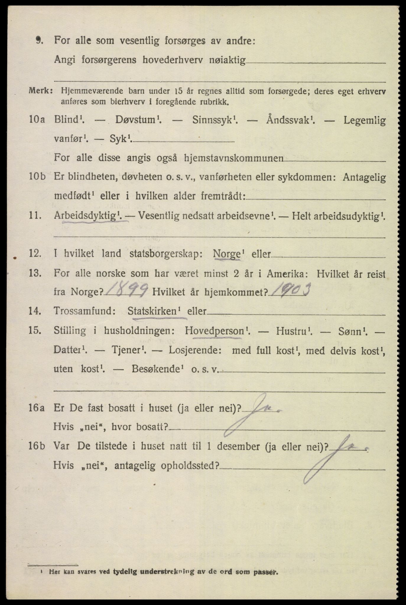 SAK, 1920 census for Herad, 1920, p. 1689