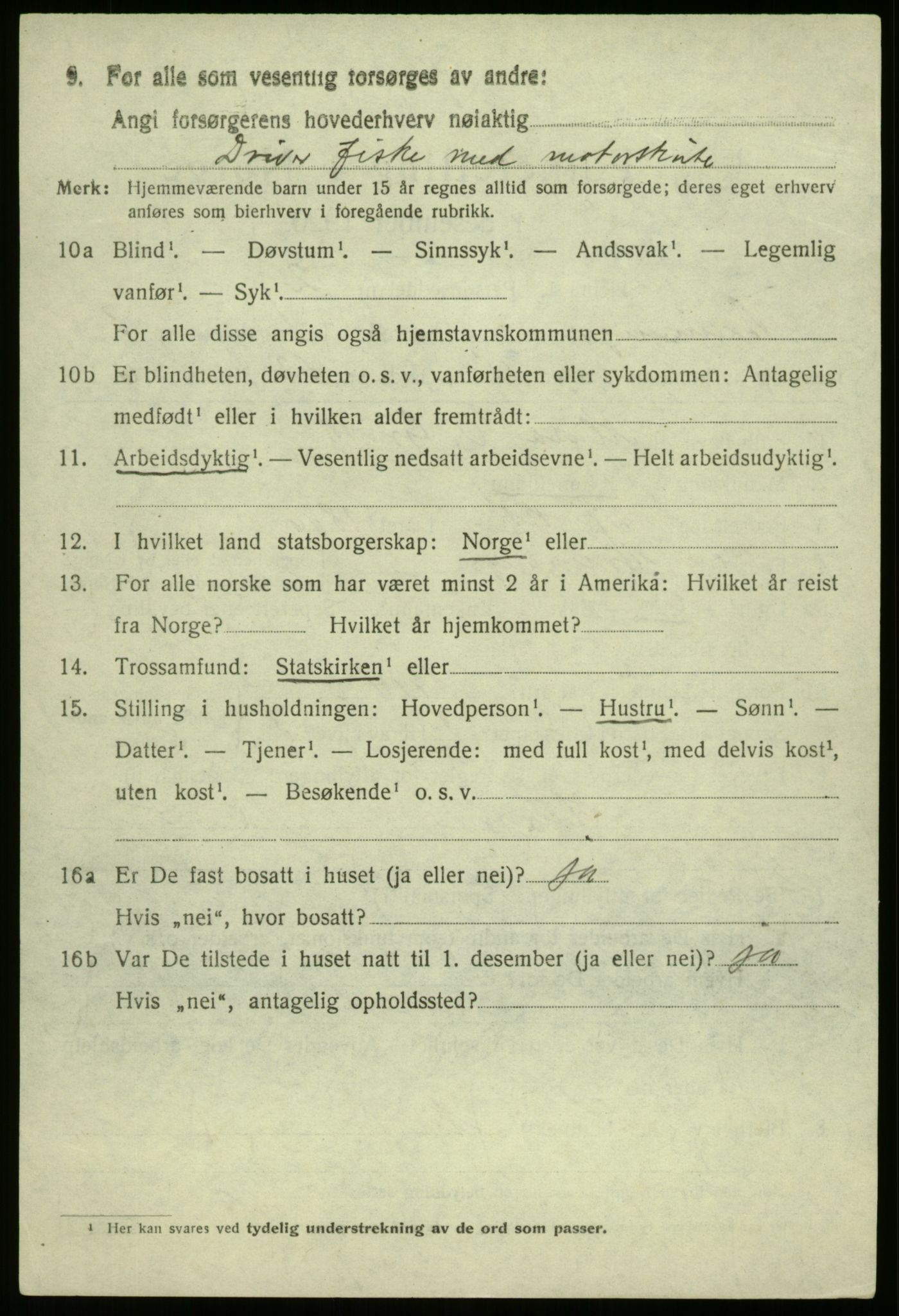 SAB, 1920 census for Bremanger, 1920, p. 2509