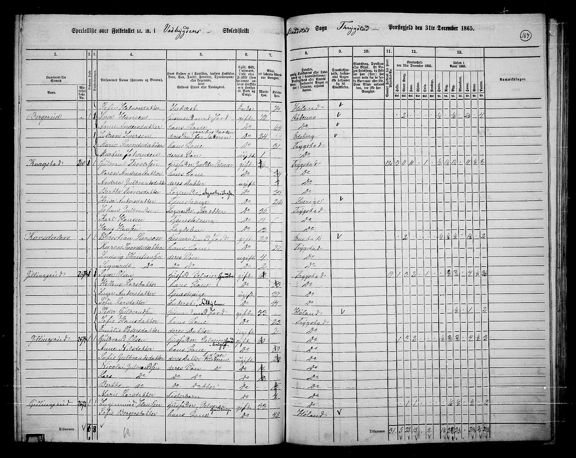 RA, 1865 census for Trøgstad, 1865, p. 147