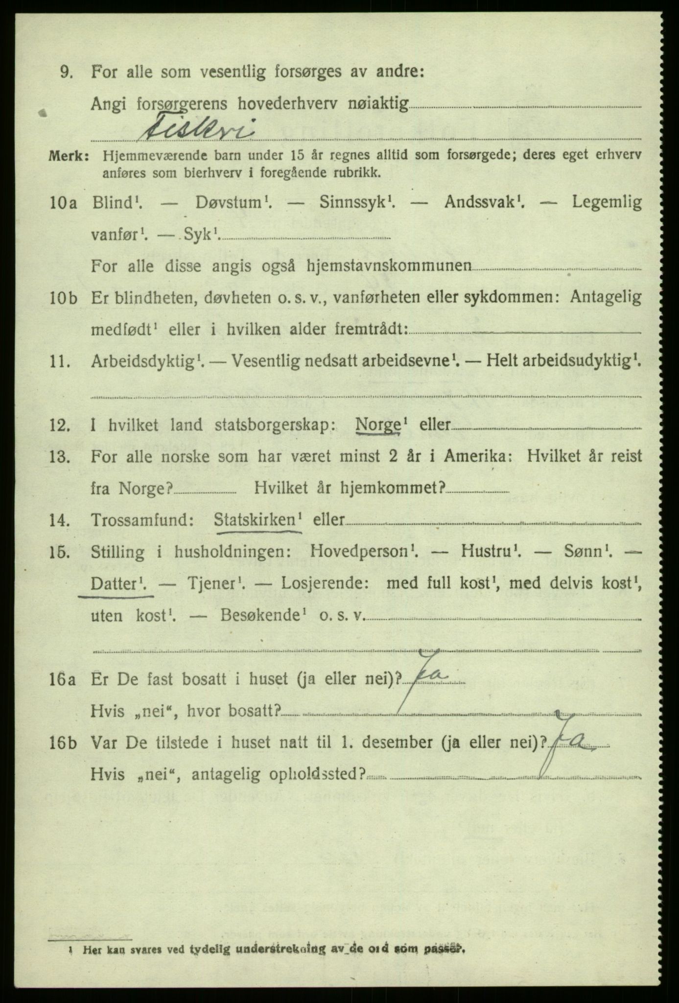 SAB, 1920 census for Solund, 1920, p. 4075