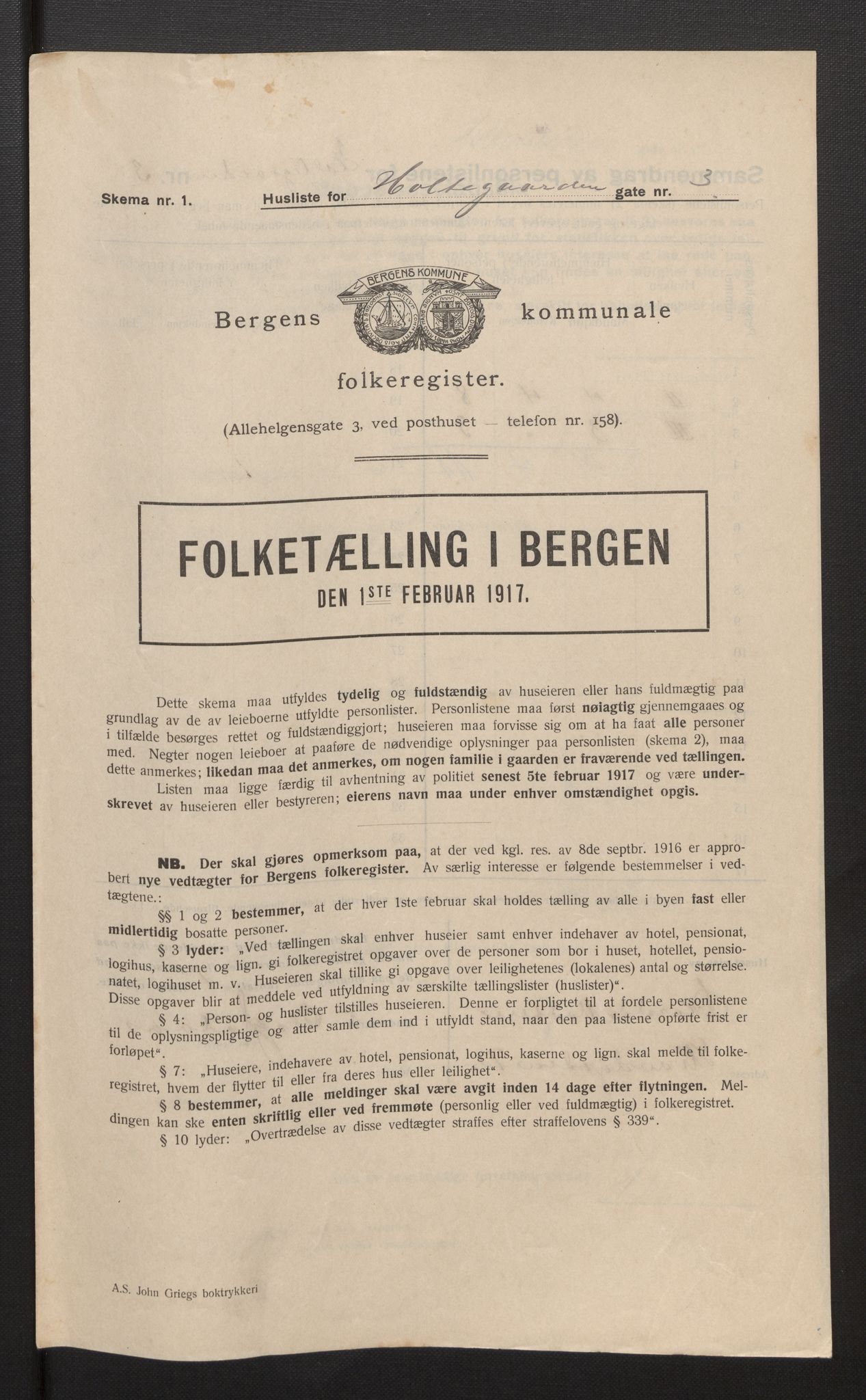 SAB, Municipal Census 1917 for Bergen, 1917, p. 15024