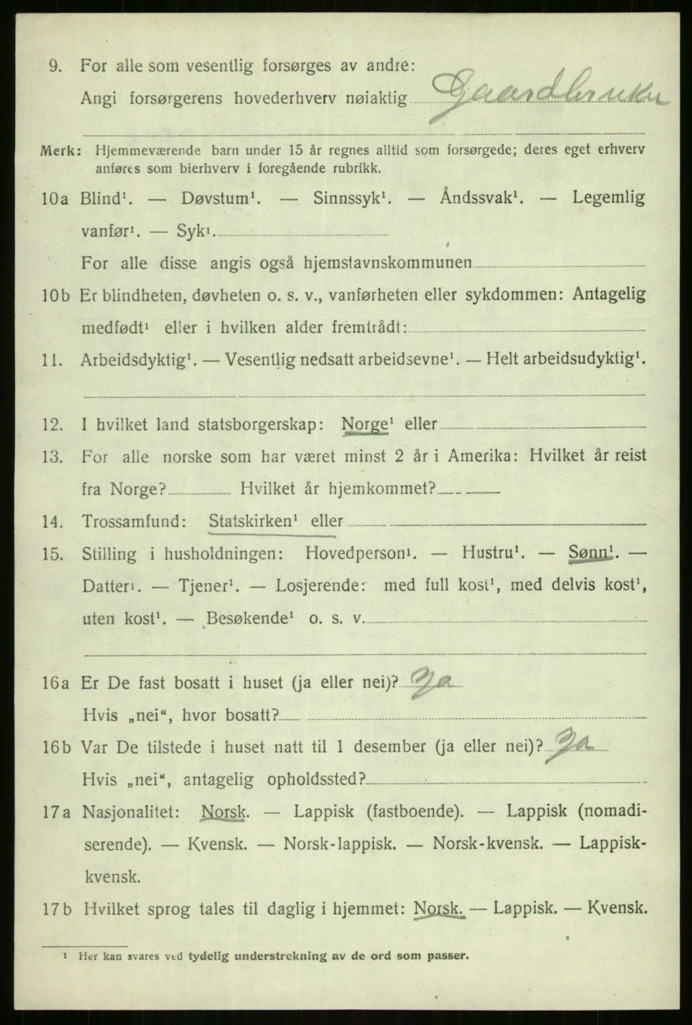 SATØ, 1920 census for Sørreisa, 1920, p. 4764