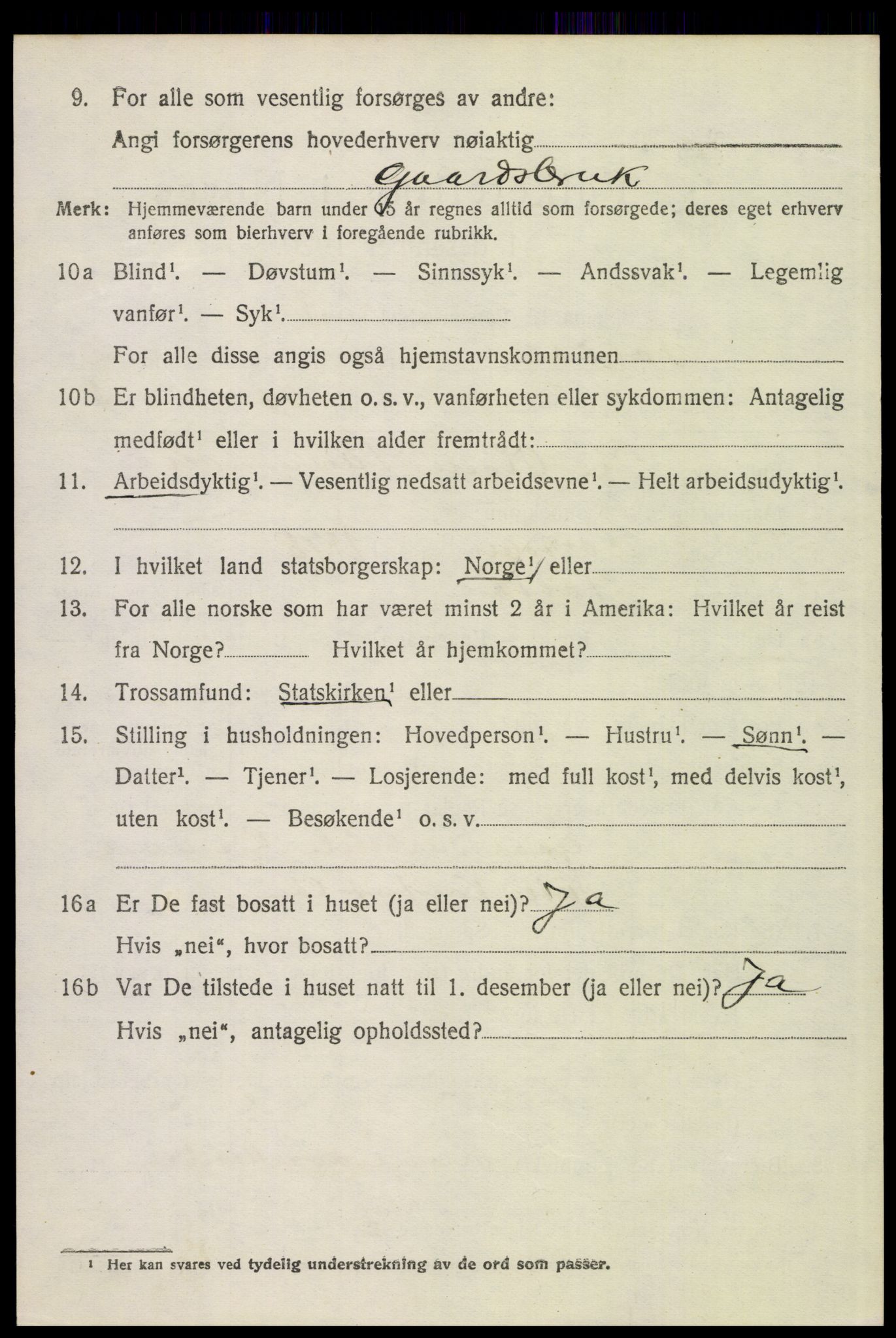 SAH, 1920 census for Folldal, 1920, p. 1042