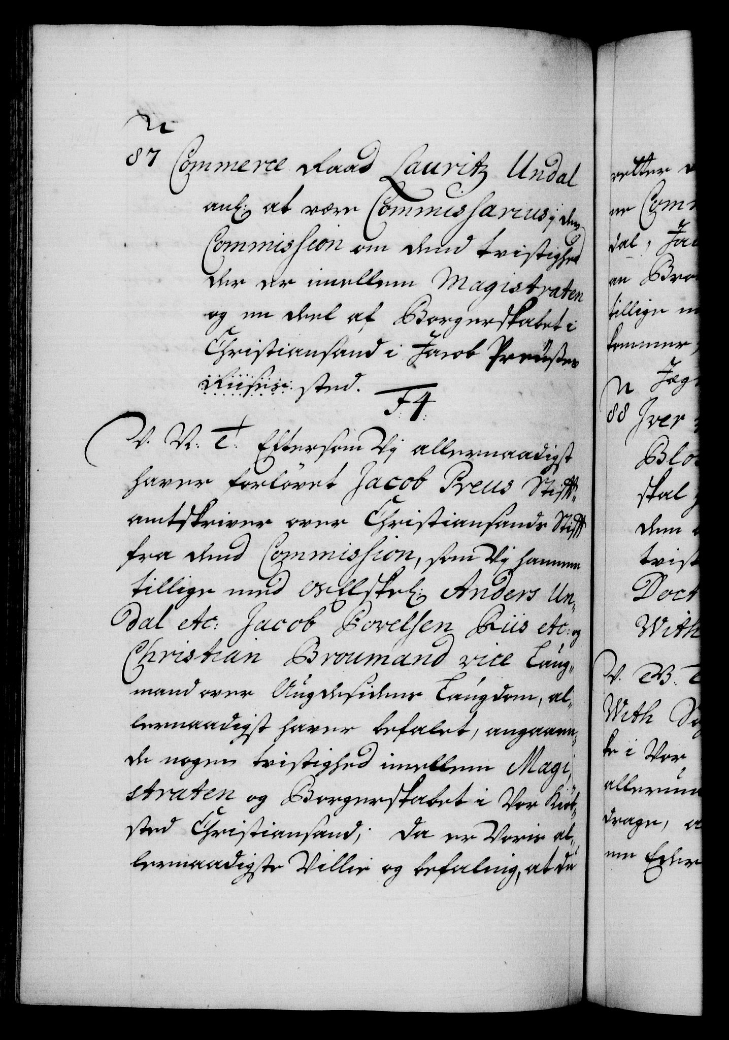 Danske Kanselli 1572-1799, AV/RA-EA-3023/F/Fc/Fca/Fcab/L0016: Norske tegnelser, 1699-1703, p. 245b