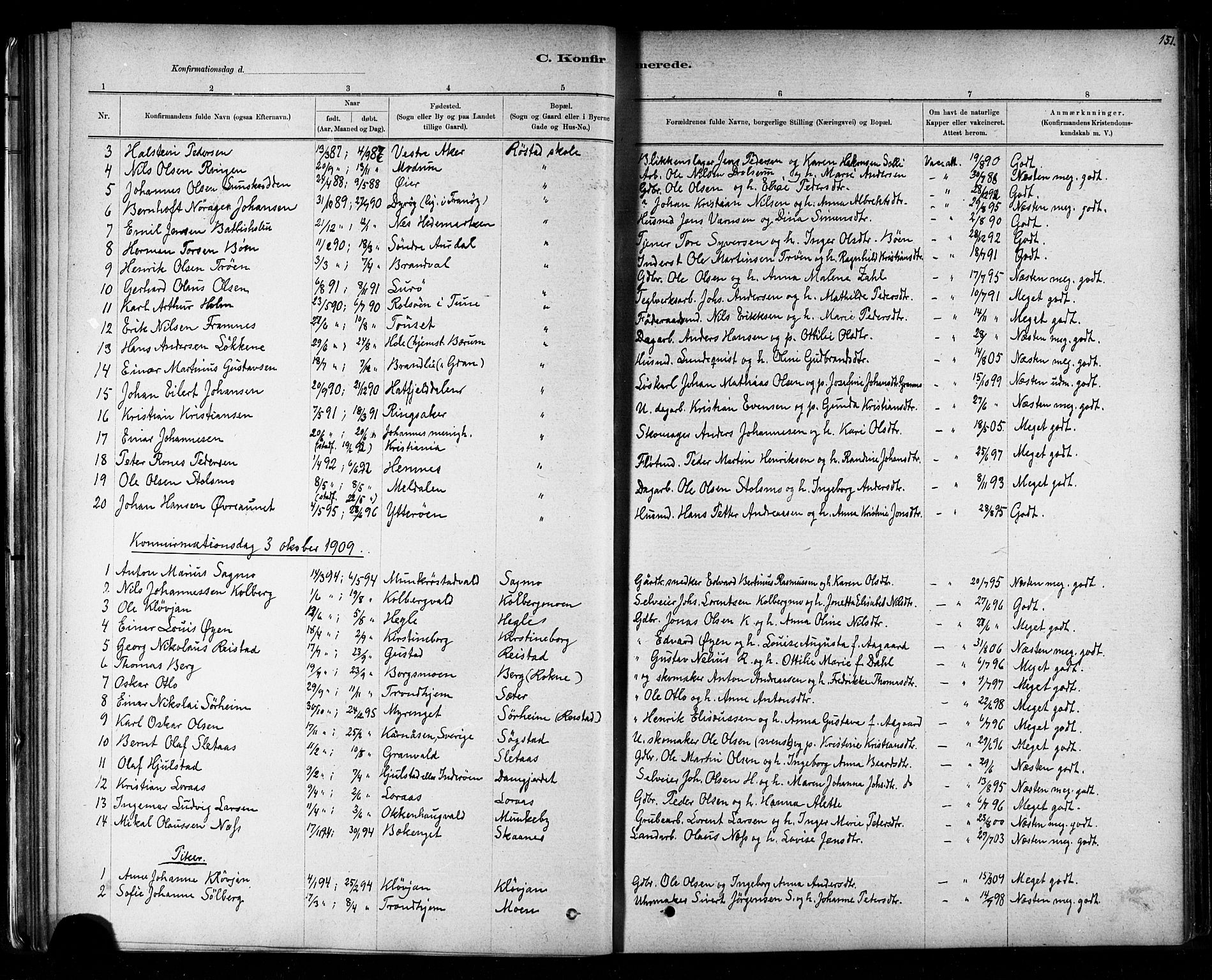 Ministerialprotokoller, klokkerbøker og fødselsregistre - Nord-Trøndelag, SAT/A-1458/721/L0208: Parish register (copy) no. 721C01, 1880-1917, p. 151