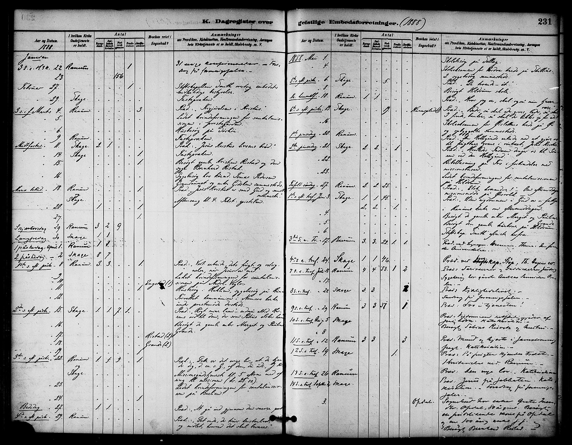 Ministerialprotokoller, klokkerbøker og fødselsregistre - Nord-Trøndelag, AV/SAT-A-1458/764/L0555: Parish register (official) no. 764A10, 1881-1896, p. 231