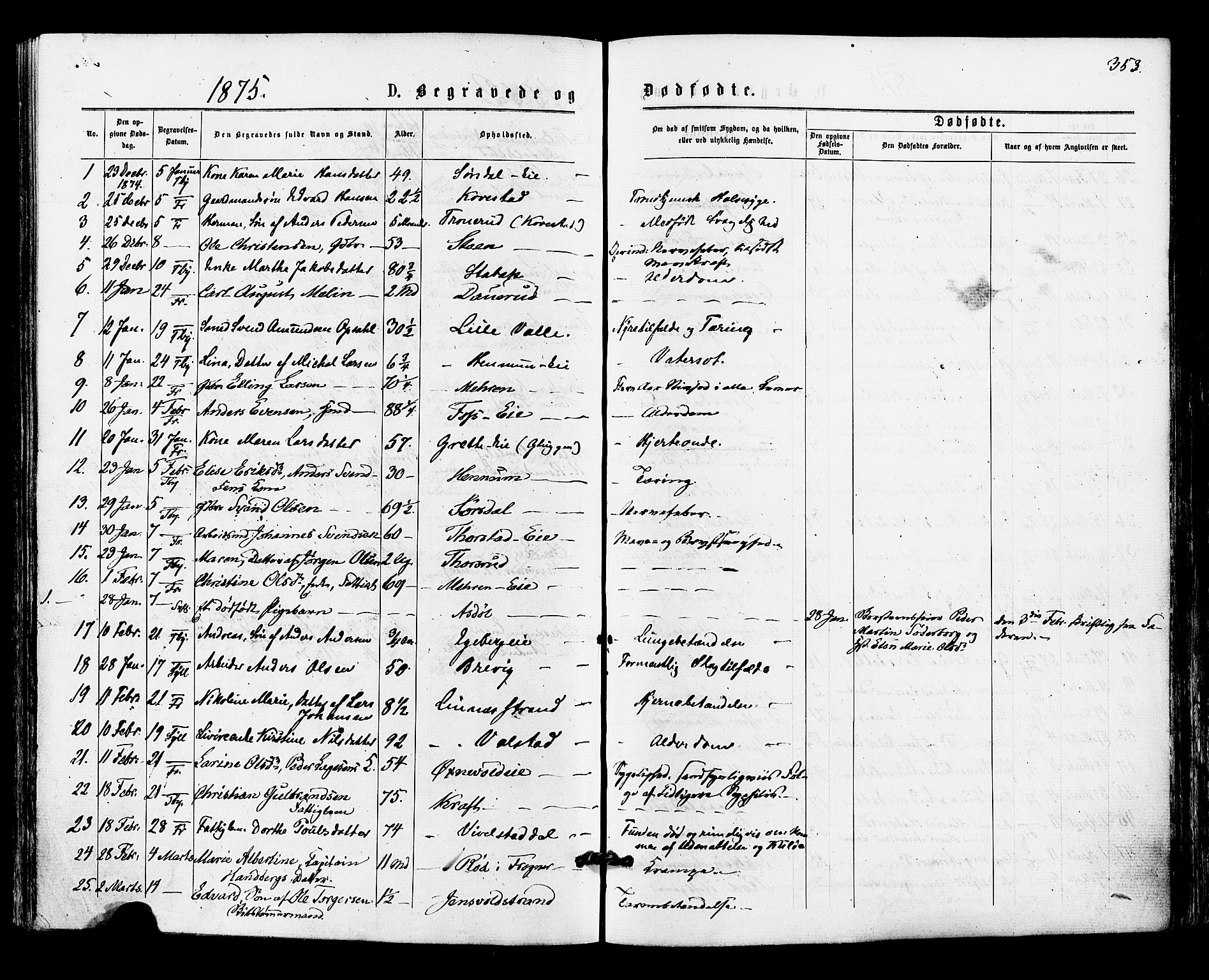 Lier kirkebøker, SAKO/A-230/F/Fa/L0014: Parish register (official) no. I 14, 1875-1882, p. 353