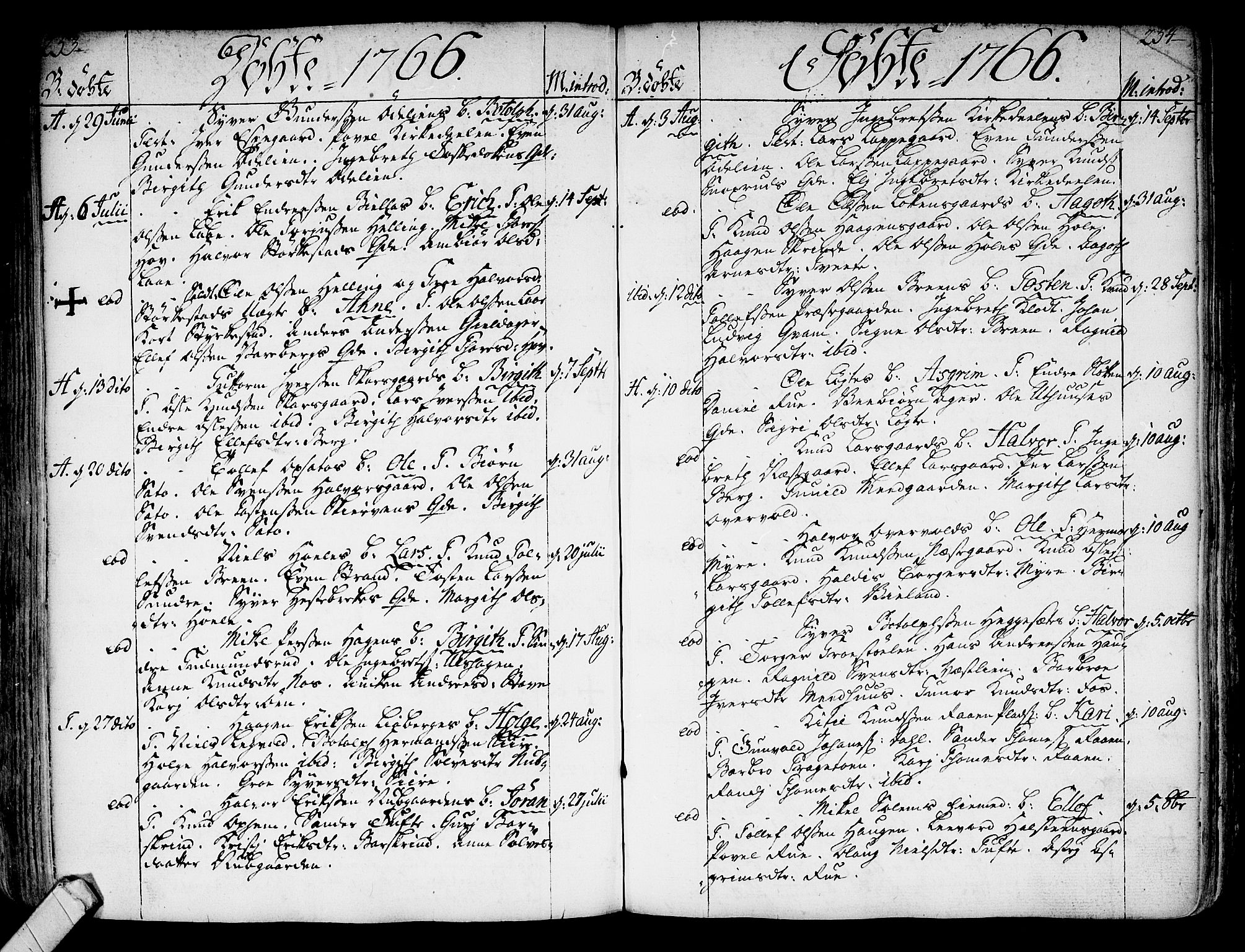 Ål kirkebøker, AV/SAKO-A-249/F/Fa/L0001: Parish register (official) no. I 1, 1744-1769, p. 253-254