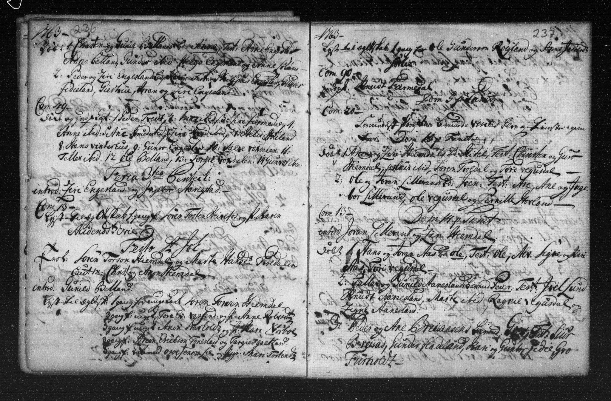 Herefoss sokneprestkontor, AV/SAK-1111-0019/F/Fa/Fab/L0001: Parish register (official) no. A 1, 1704-1779, p. 236-237