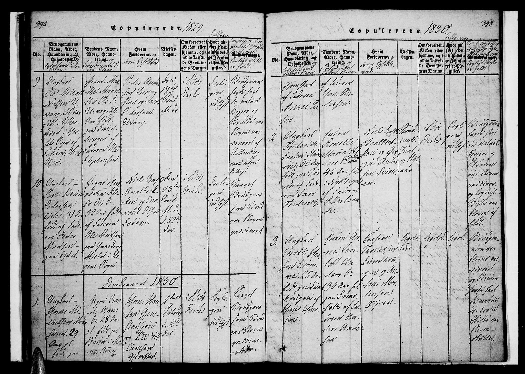 Ministerialprotokoller, klokkerbøker og fødselsregistre - Nordland, AV/SAT-A-1459/891/L1298: Parish register (official) no. 891A03, 1820-1840, p. 392-393