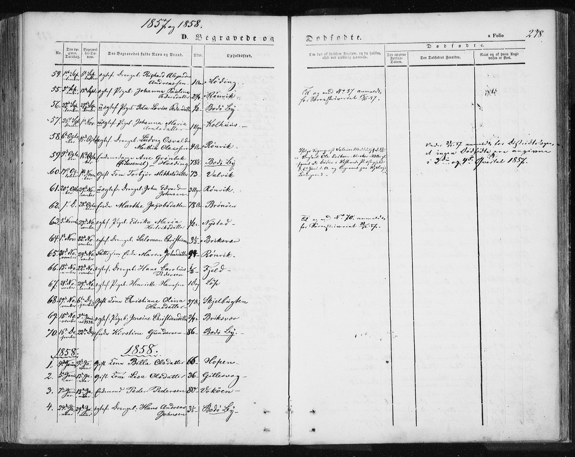 Ministerialprotokoller, klokkerbøker og fødselsregistre - Nordland, SAT/A-1459/801/L0007: Parish register (official) no. 801A07, 1845-1863, p. 278