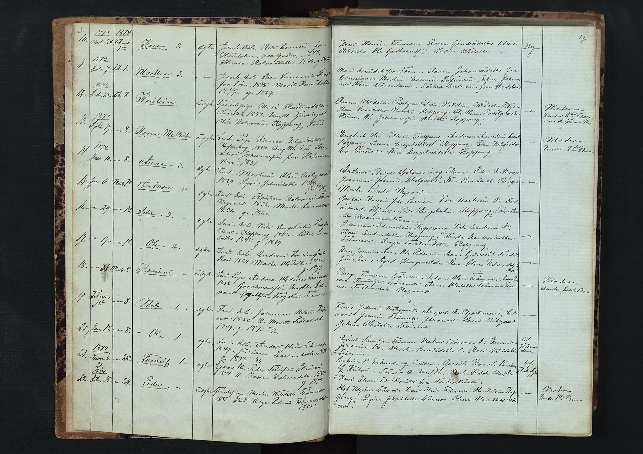 Stor-Elvdal prestekontor, SAH/PREST-052/H/Ha/Hab/L0001: Parish register (copy) no. 1 /1, 1860-1894, p. 3-4