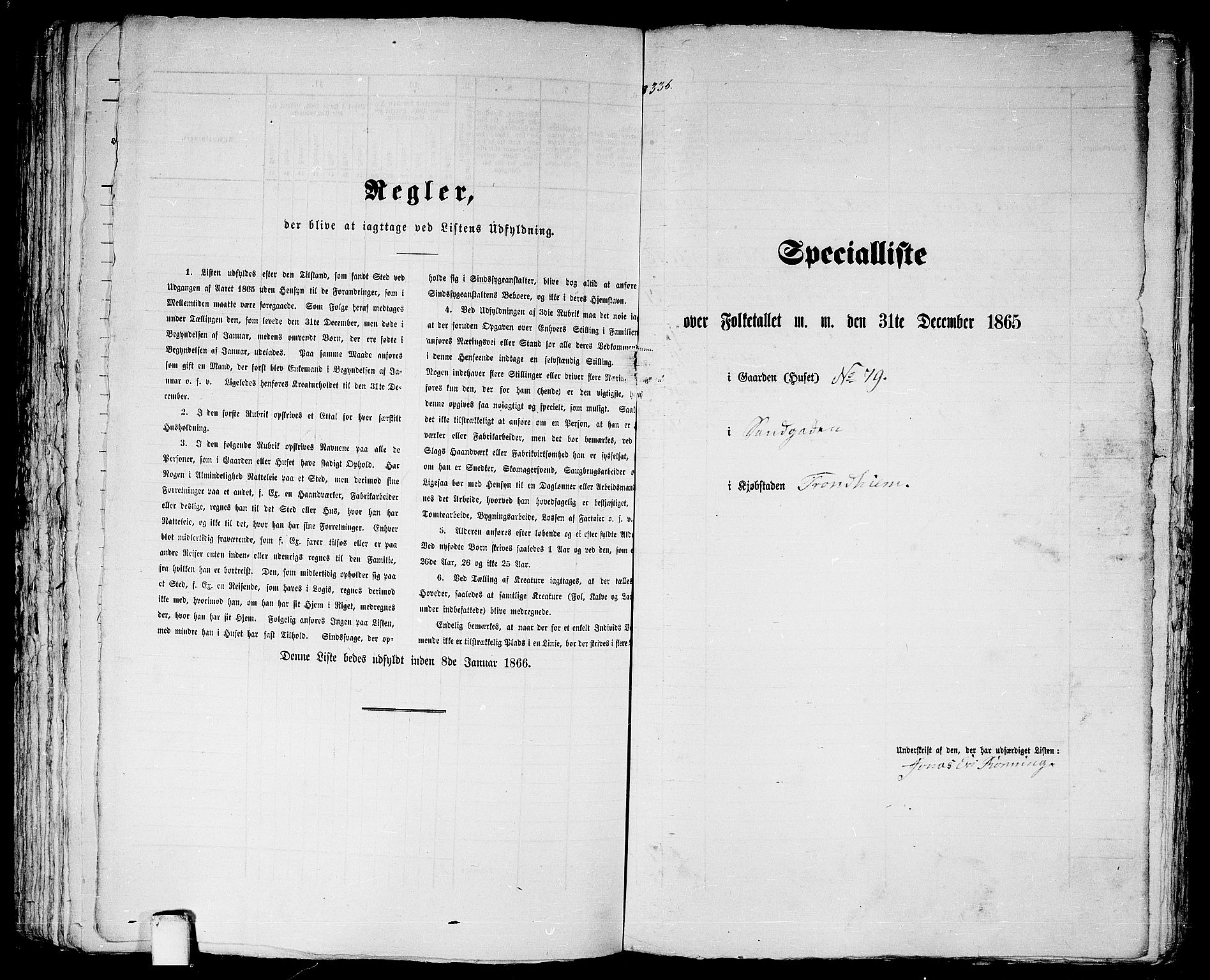 RA, 1865 census for Trondheim, 1865, p. 711