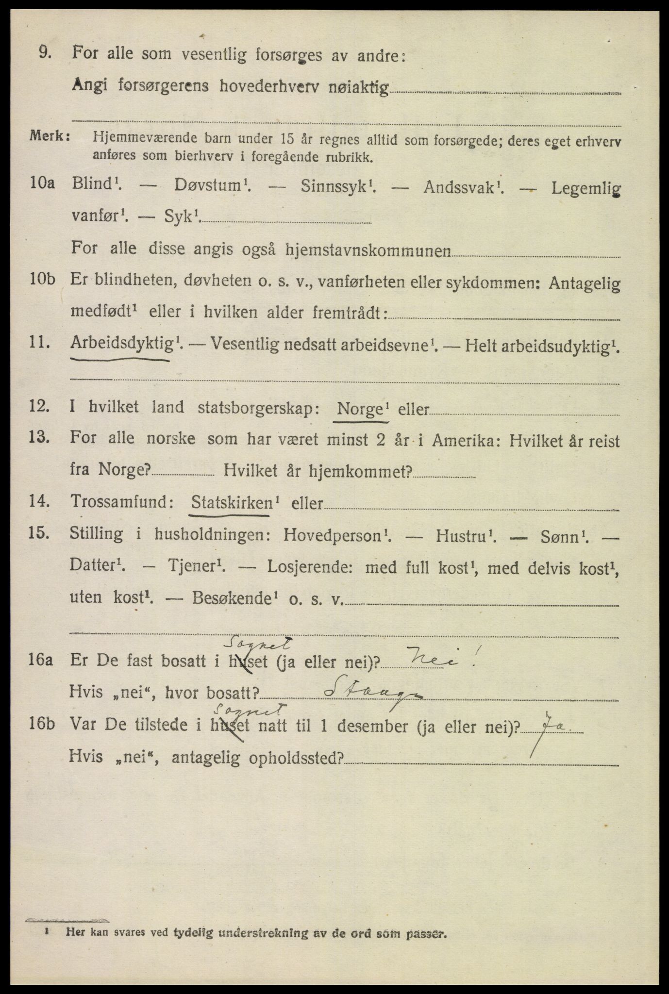 SAH, 1920 census for Stor-Elvdal, 1920, p. 2789